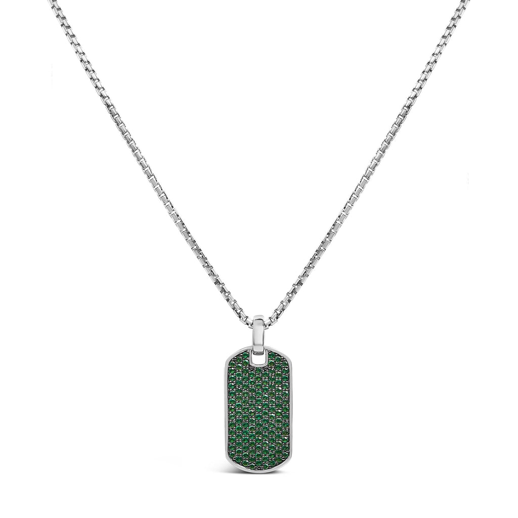 Alaric Men's Emerald Plate Pendant