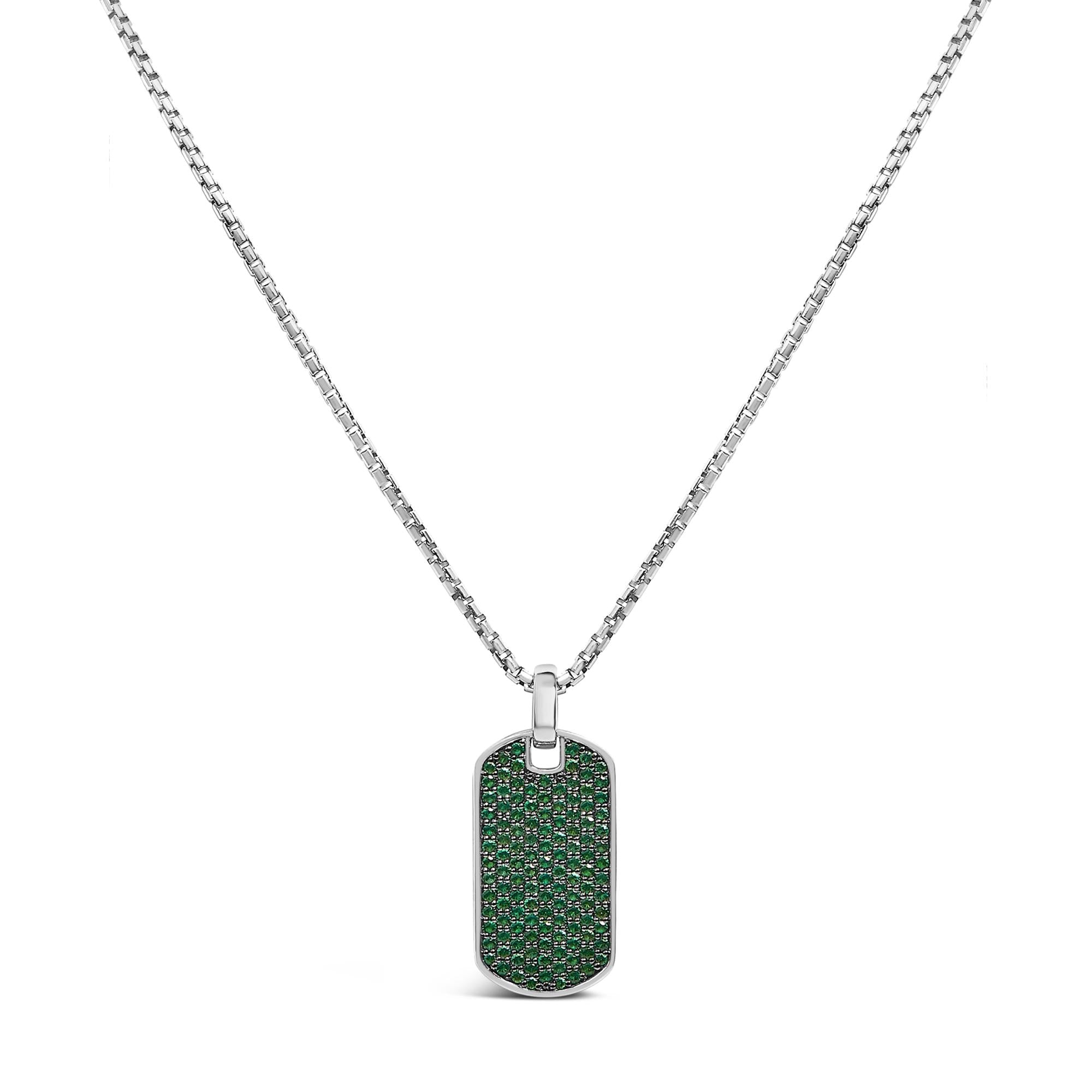 Alaric Men's Emerald Plate Pendant