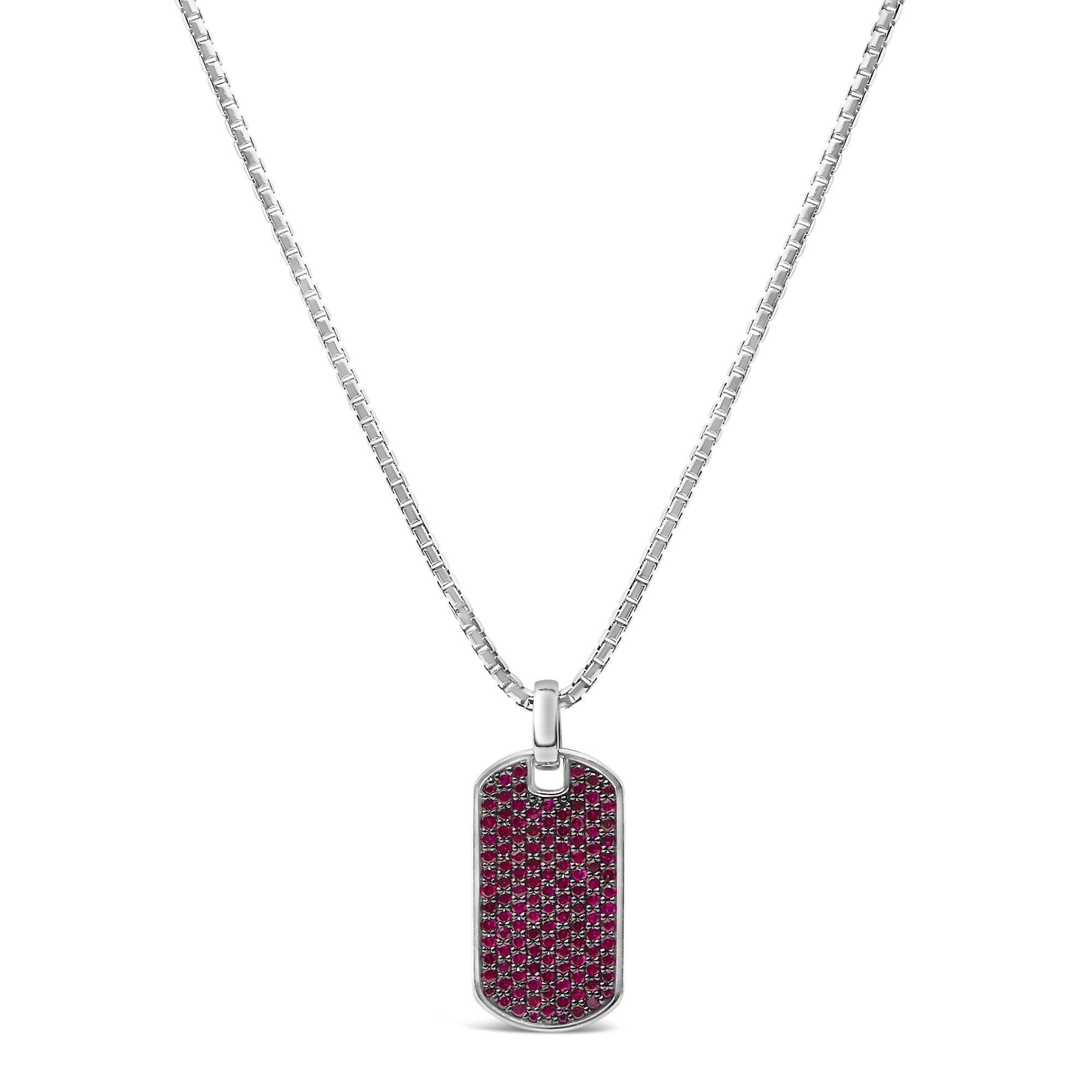 Alaric Men's Red Ruby Plate Pendant