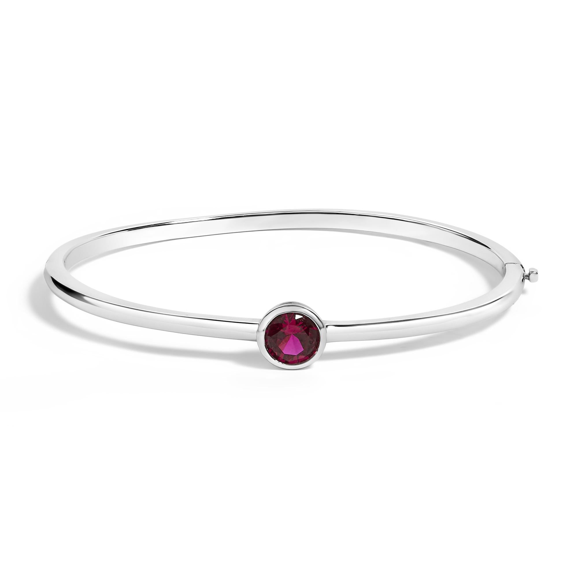 Mariselle Solitaire Bangle Bracelet