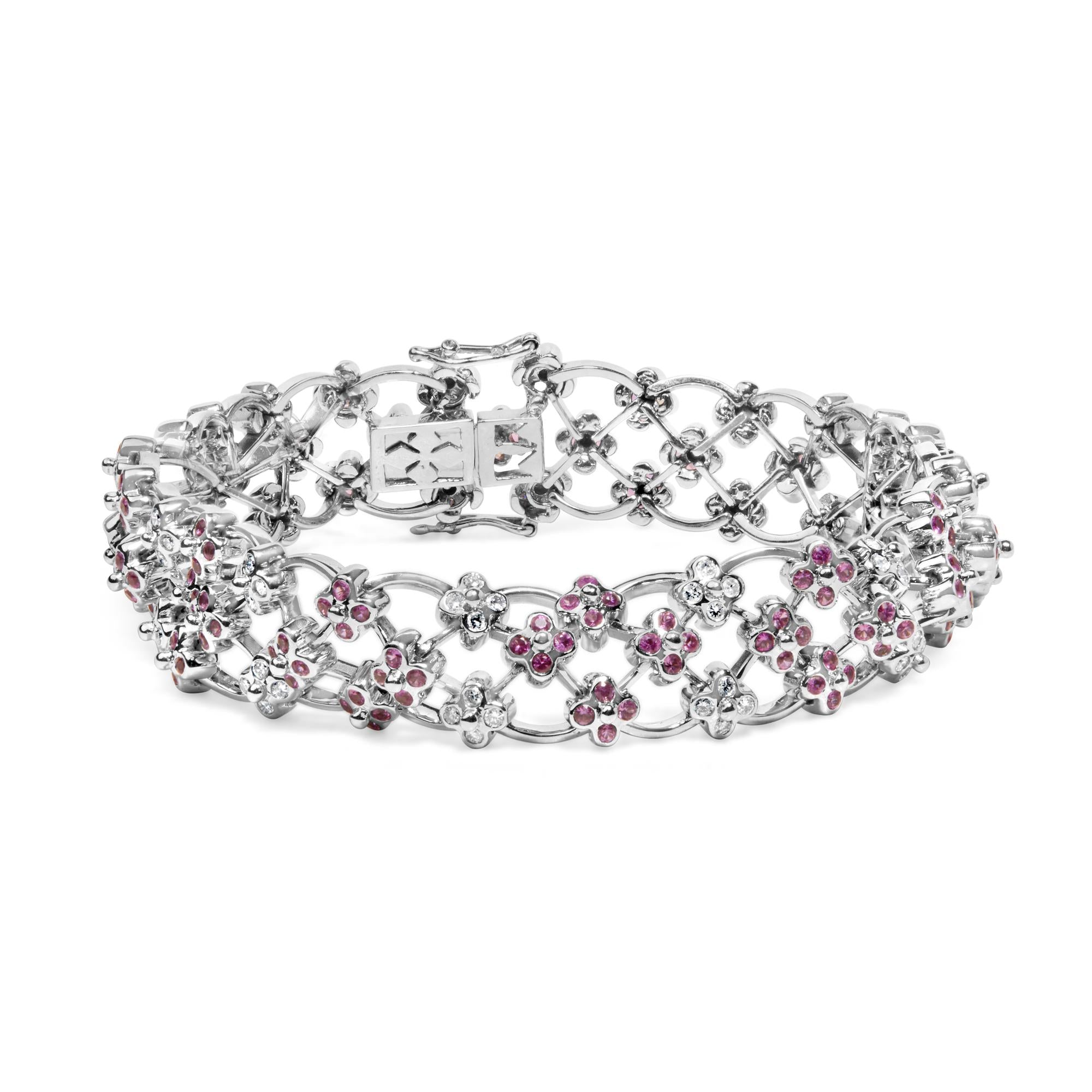 Charlotte Floral Lattice Link Bracelet