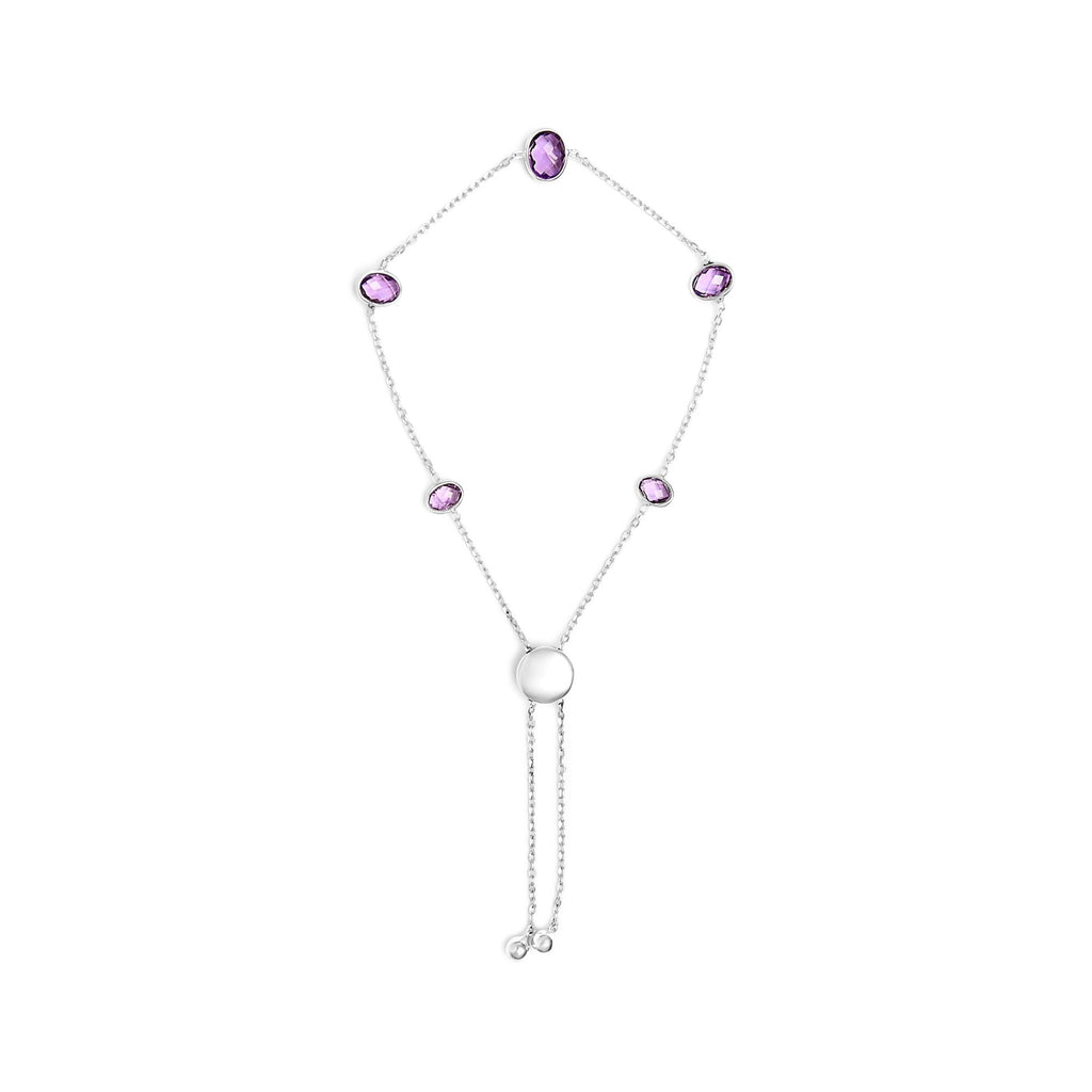 Calla Loop Amethyst Bolo Bracelet