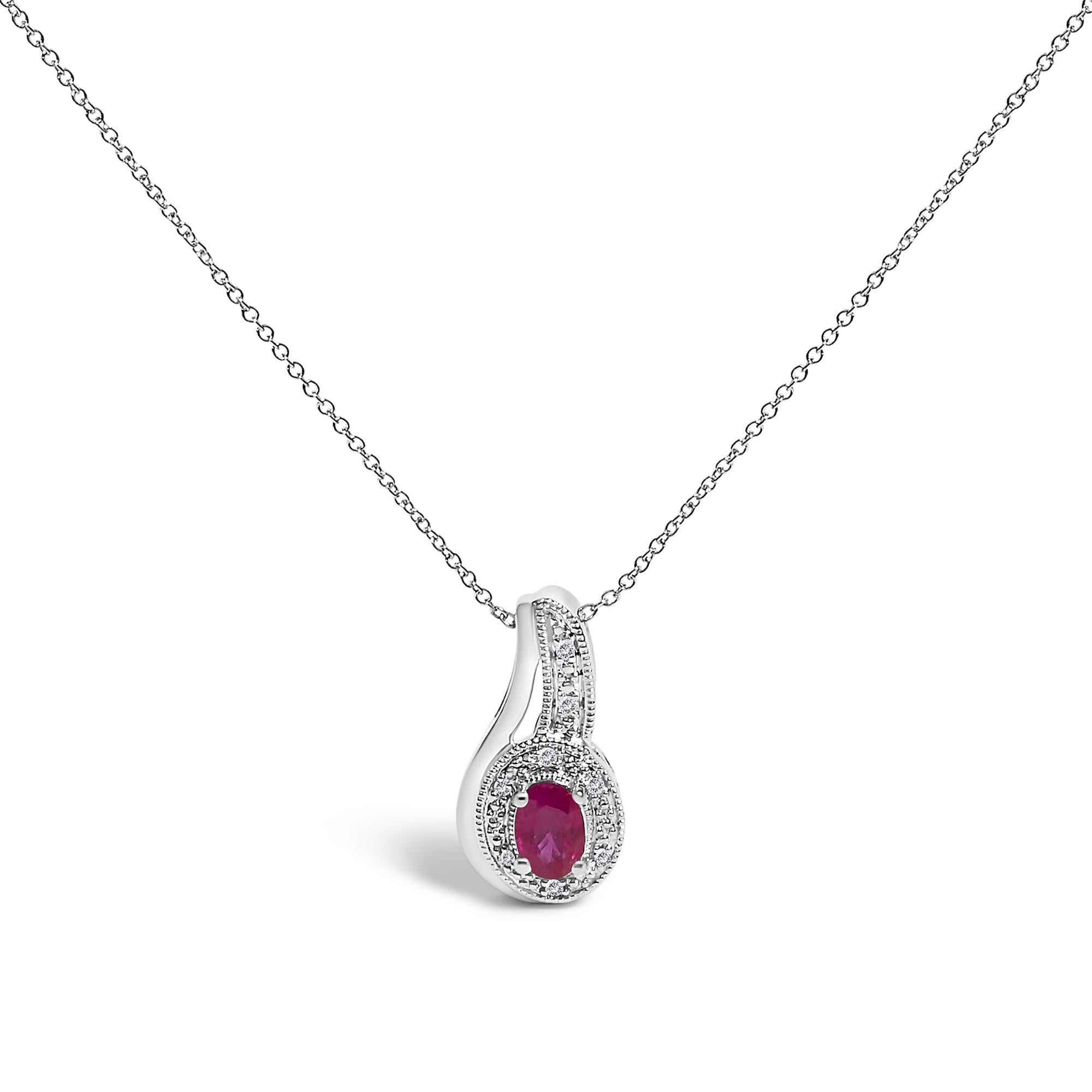 Coraline Milgrain Swirl Pendant Necklace