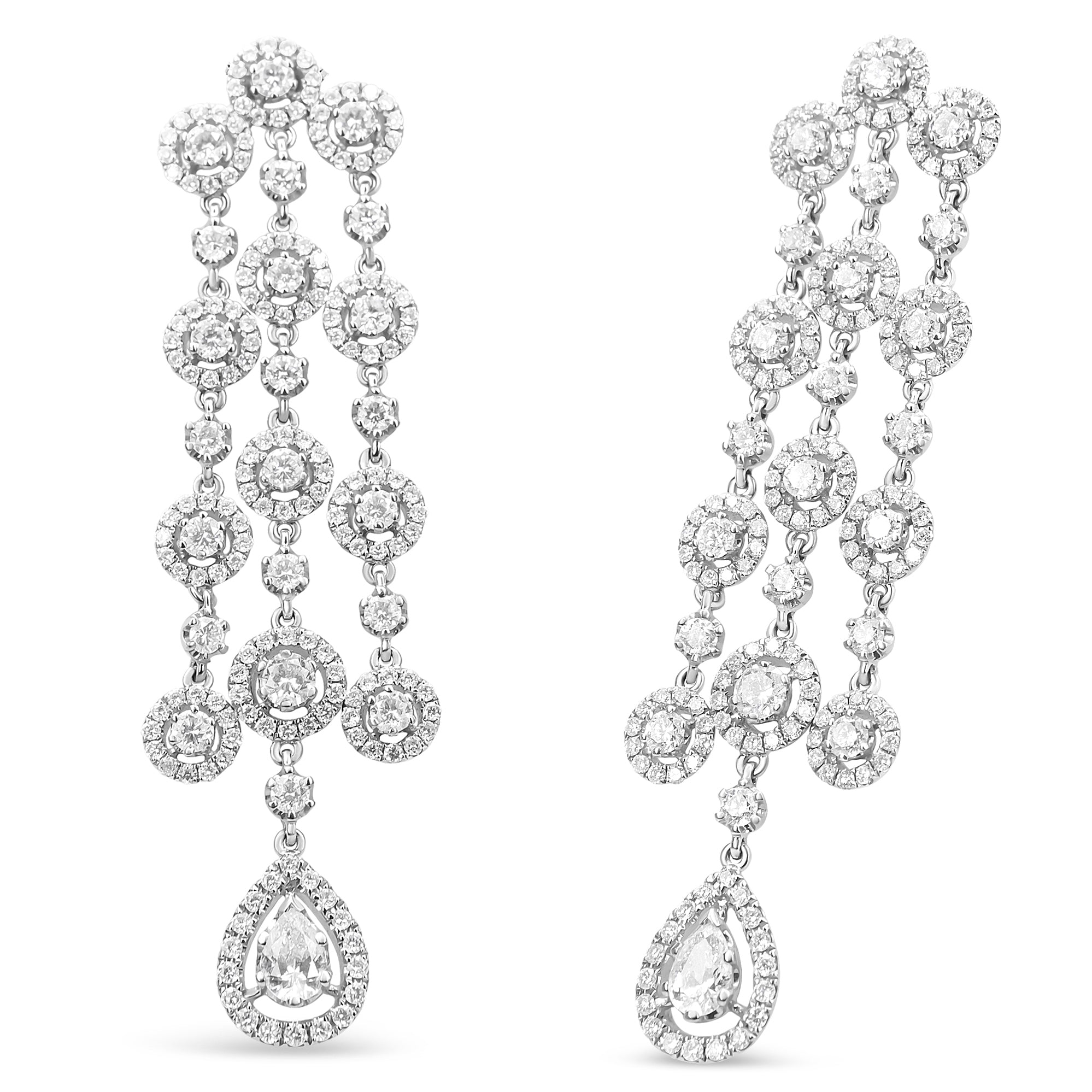 Josephine Double Teardrop Waterfall Dangle Earrings