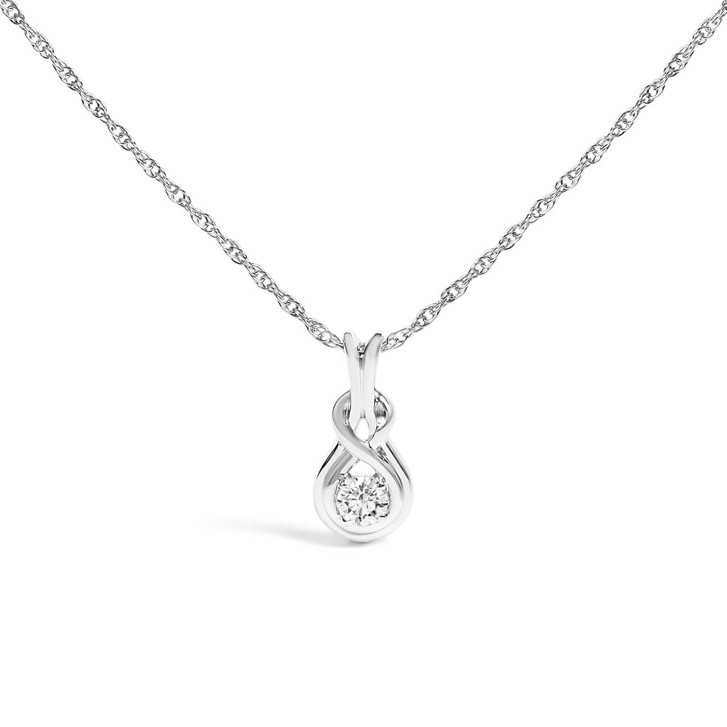 Love Knot Solitaire Pendant Necklace