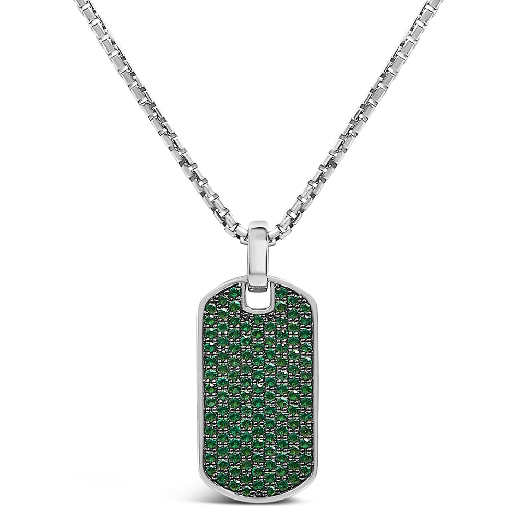Alaric Men's Emerald Plate Pendant