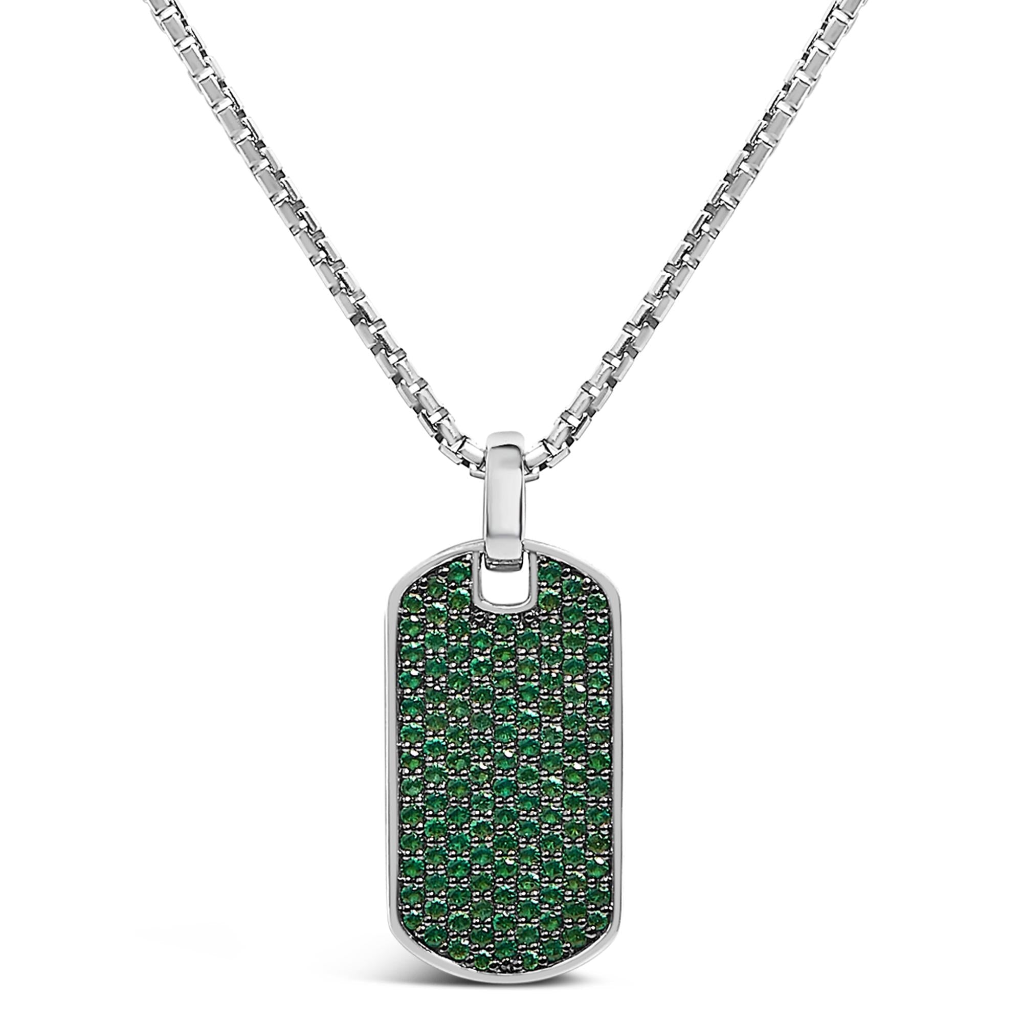 Alaric Men's Emerald Plate Pendant