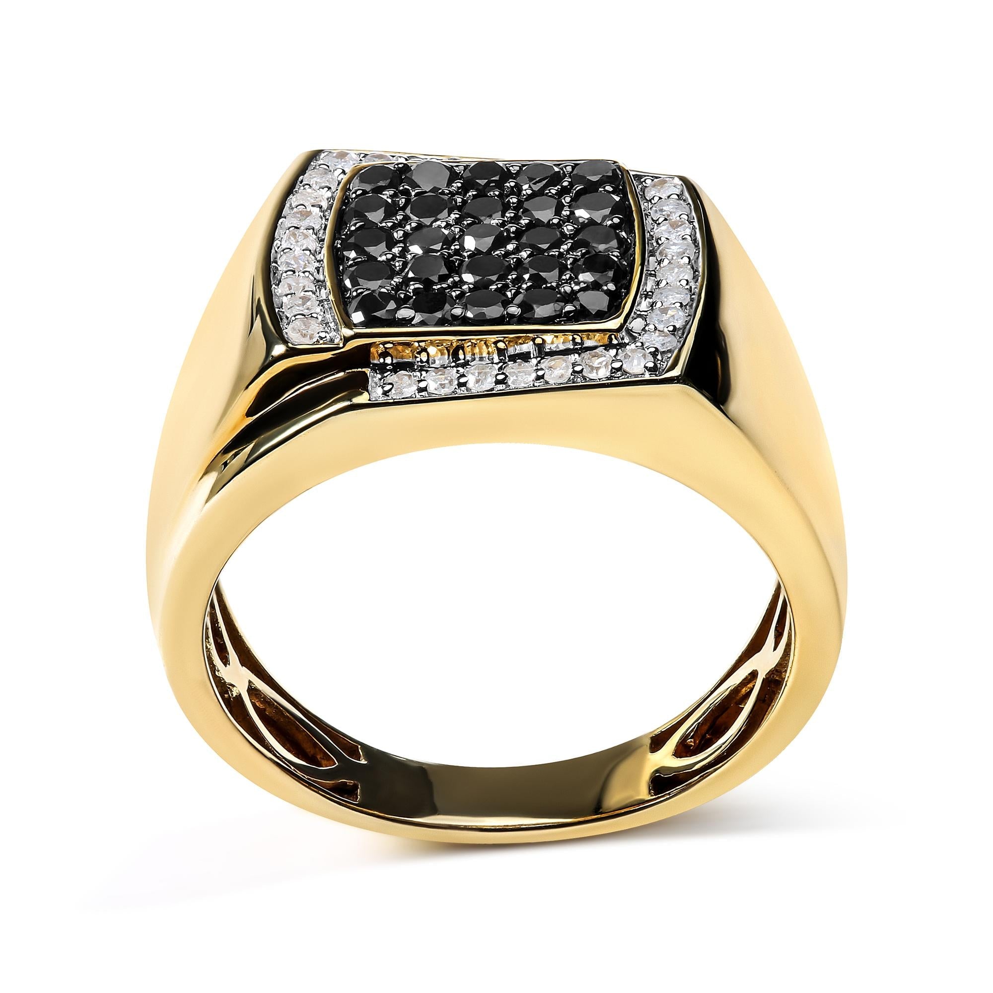 Zenith Men's Cushion Cluster Statement Ring