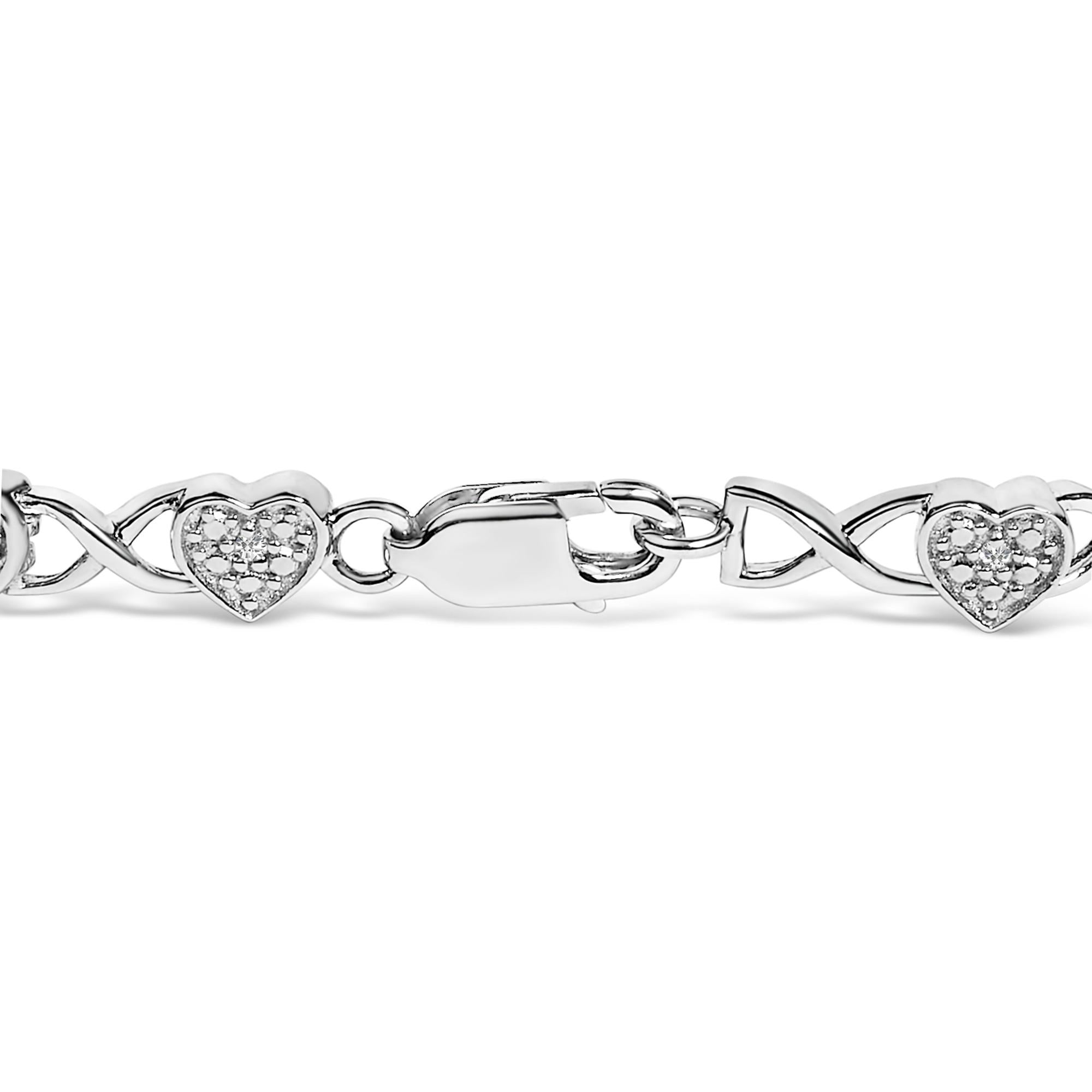 Belle Accent Heart Link Bracelet