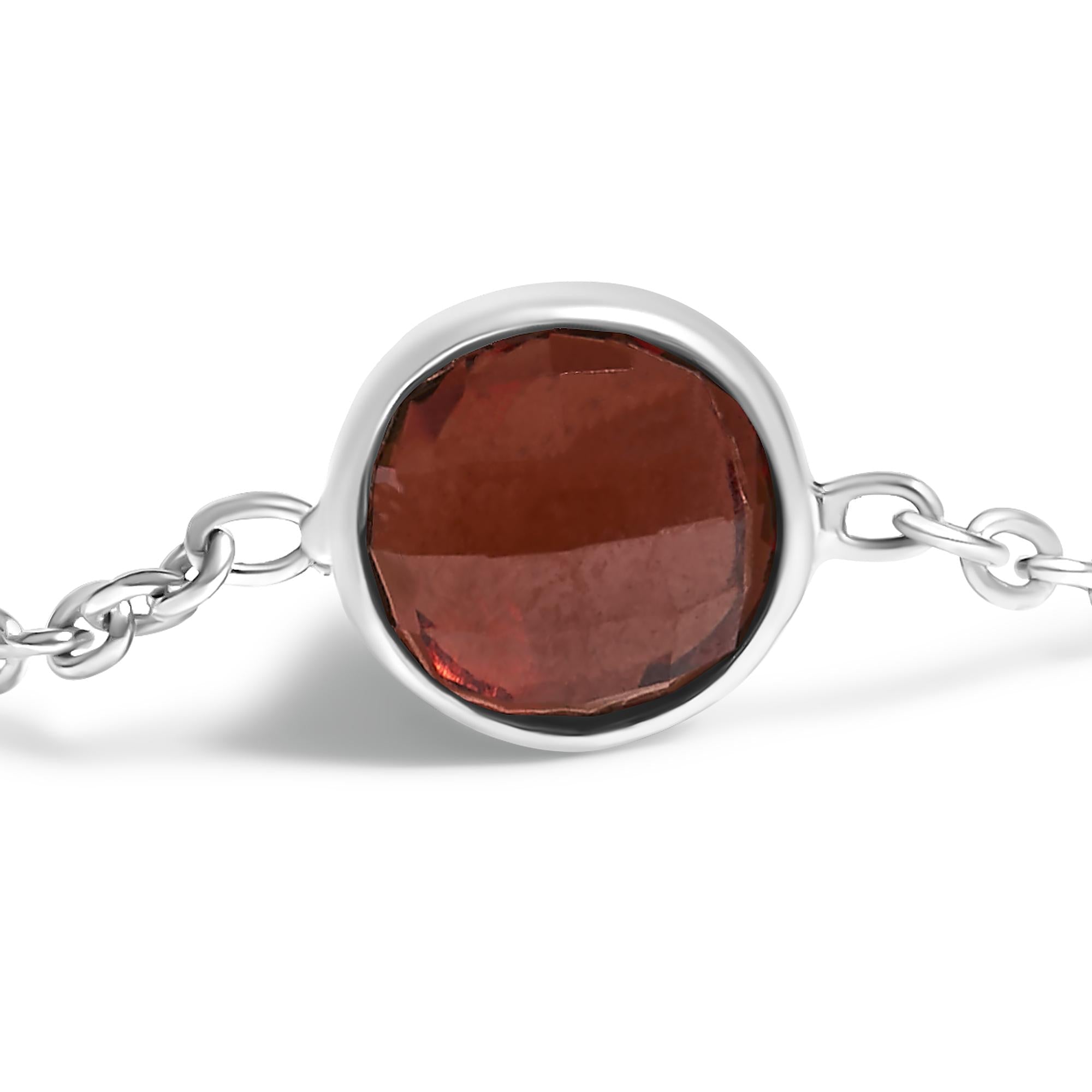 Calla Loop Garnet Bolo Bracelet