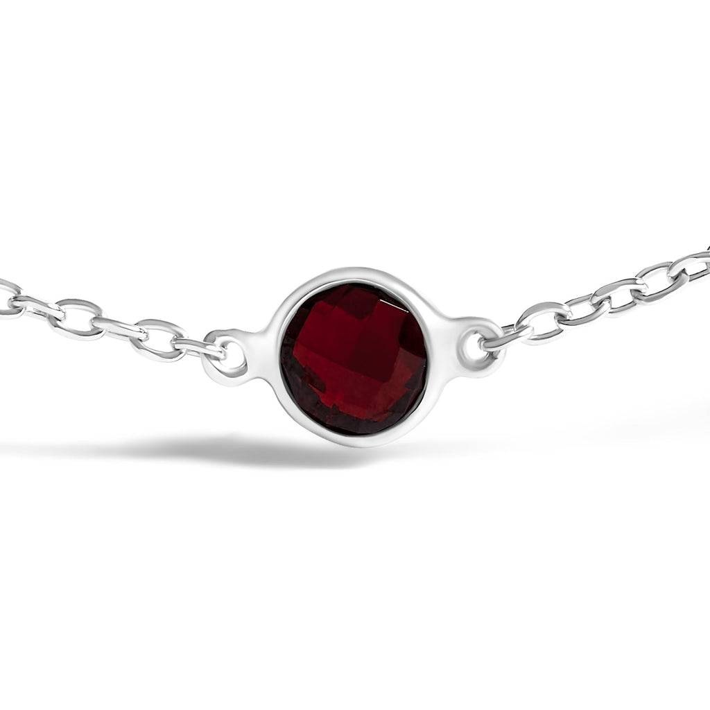 Calla Loop Garnet Bolo Bracelet