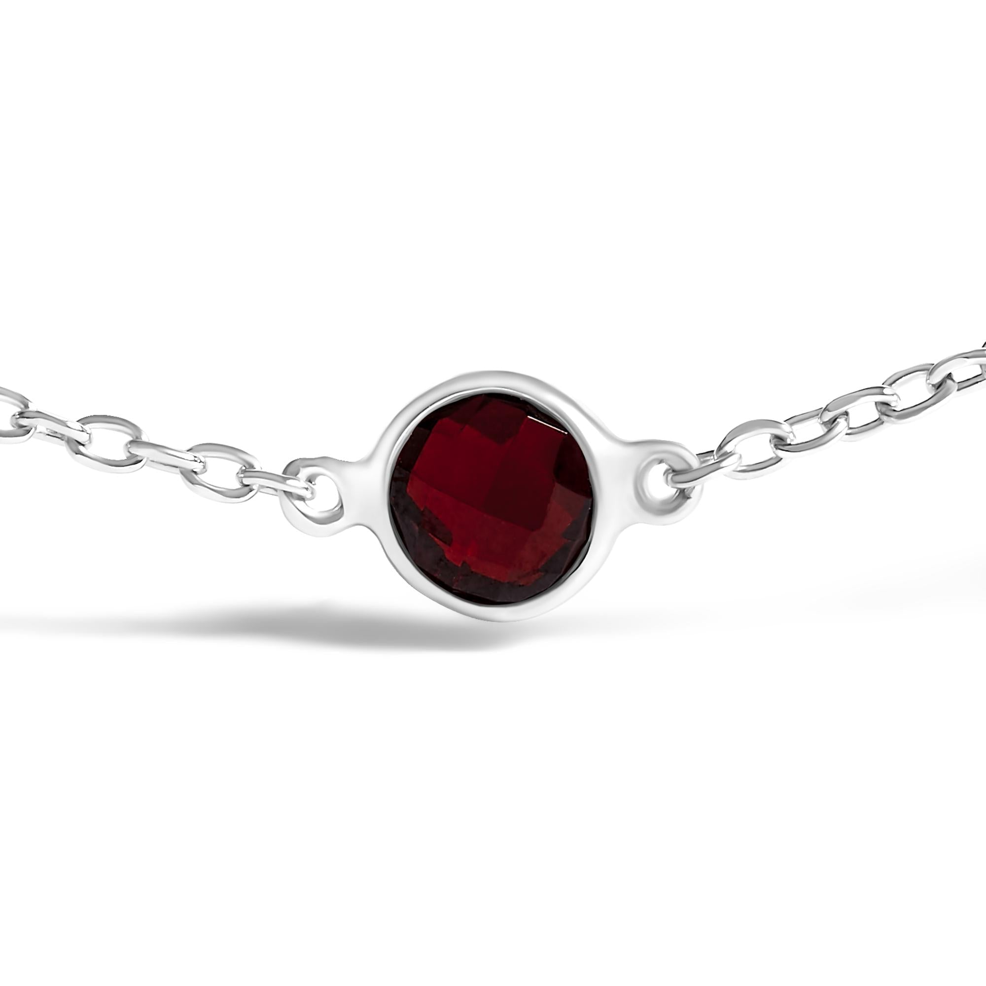 Calla Loop Garnet Bolo Bracelet