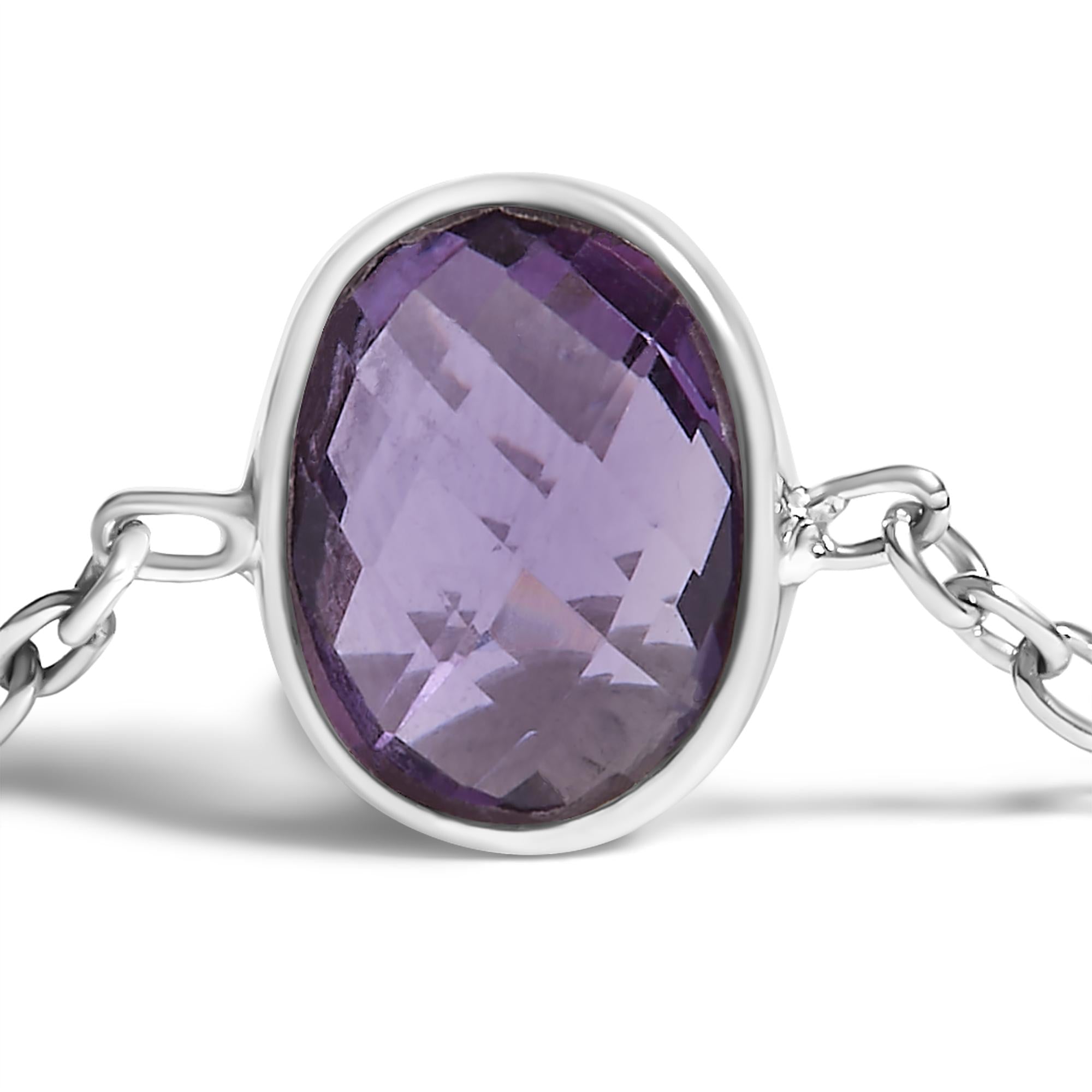 Calla Loop Amethyst Bolo Bracelet