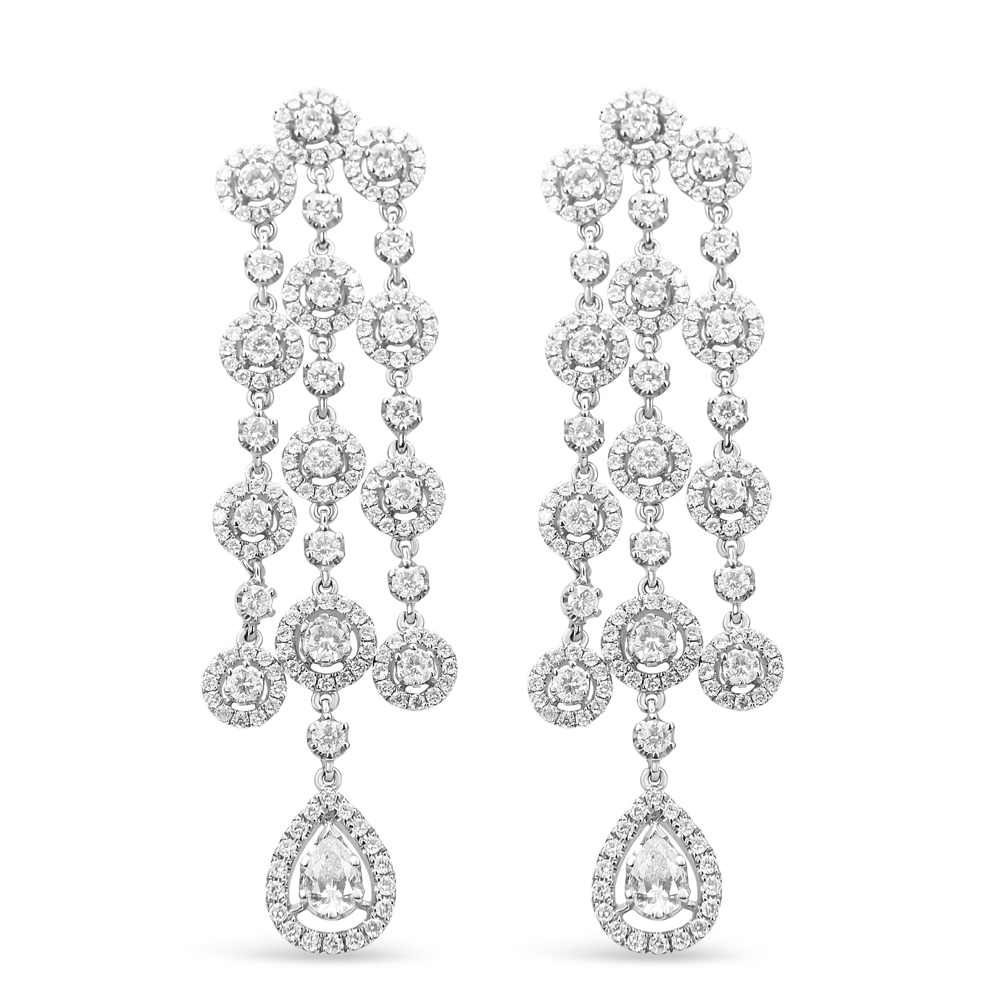 Josephine Double Teardrop Waterfall Dangle Earrings