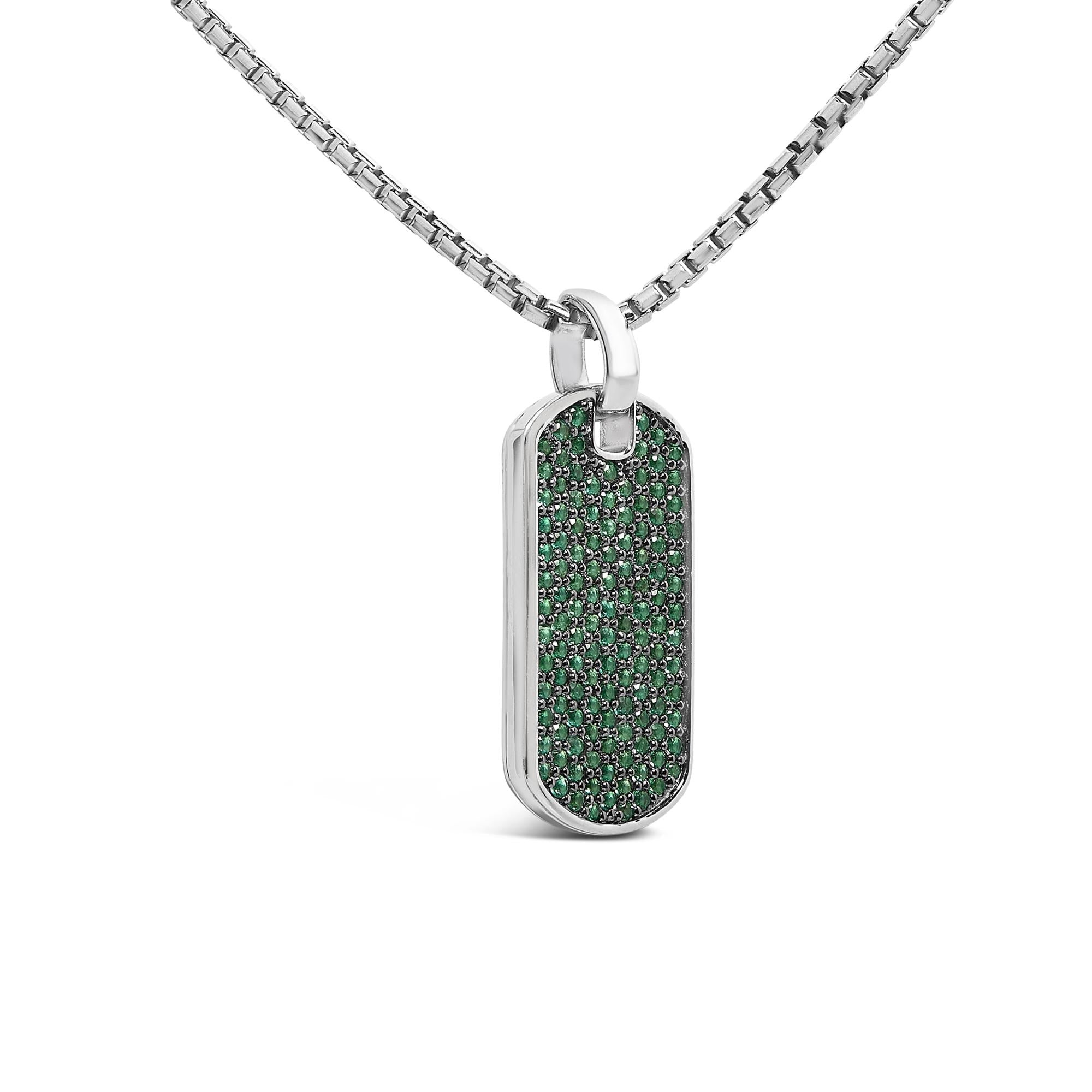 Alaric Men's Emerald Plate Pendant