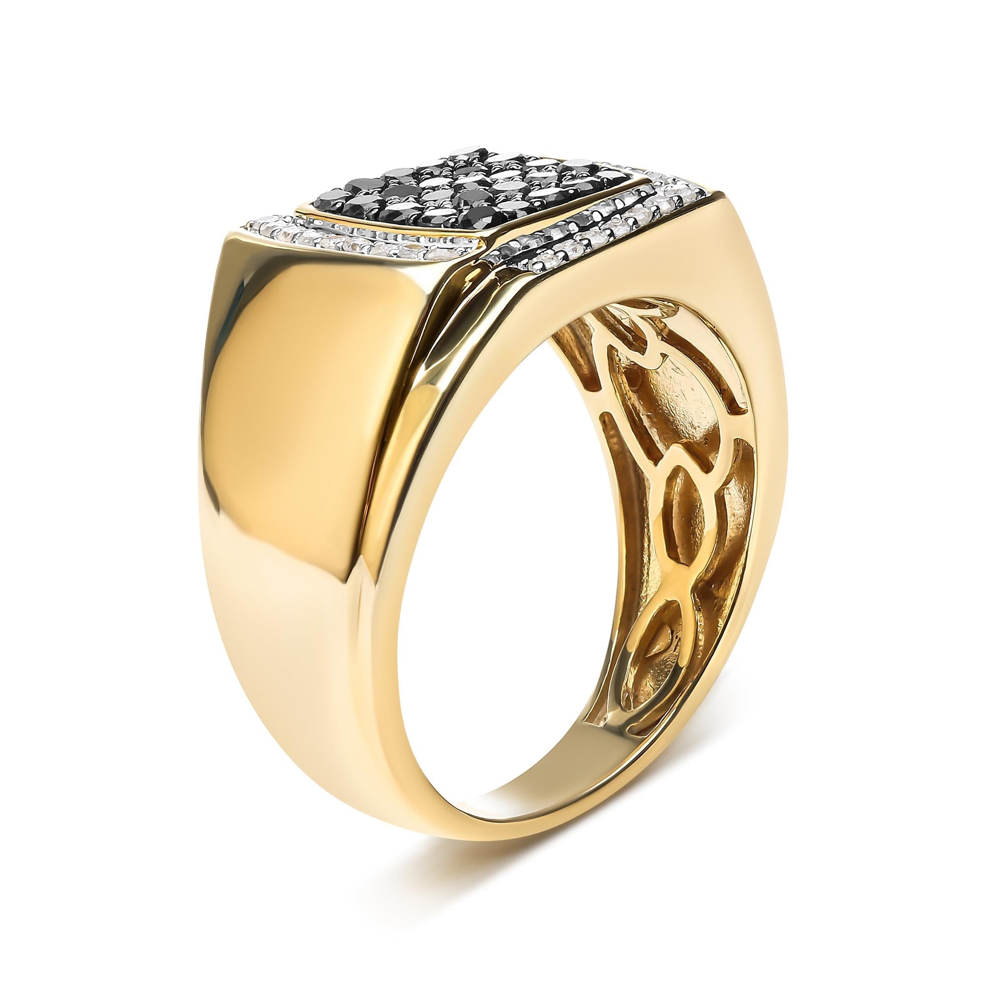 Zenith Men's Cushion Cluster Statement Ring