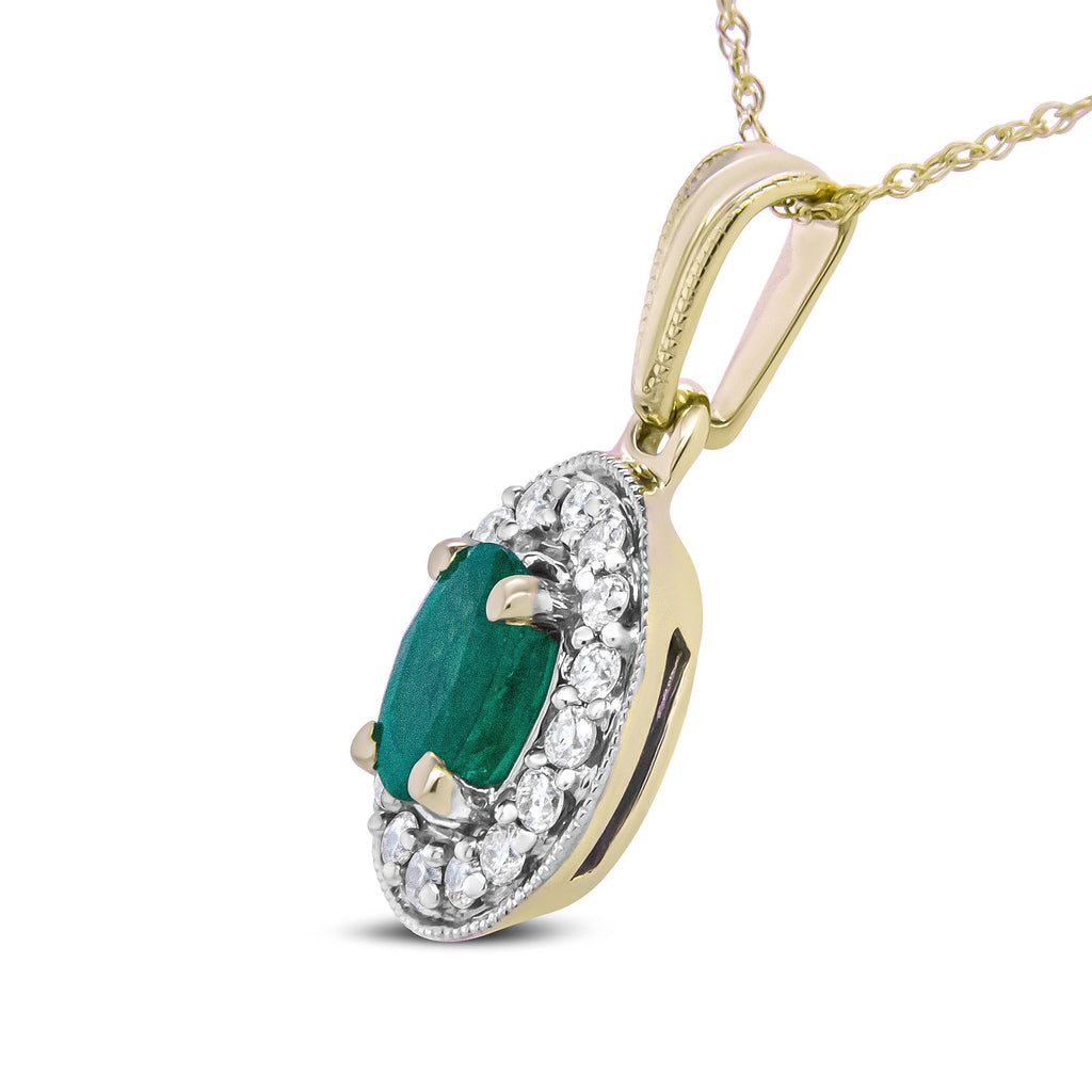 Jacqueline Halo Pendant Necklace