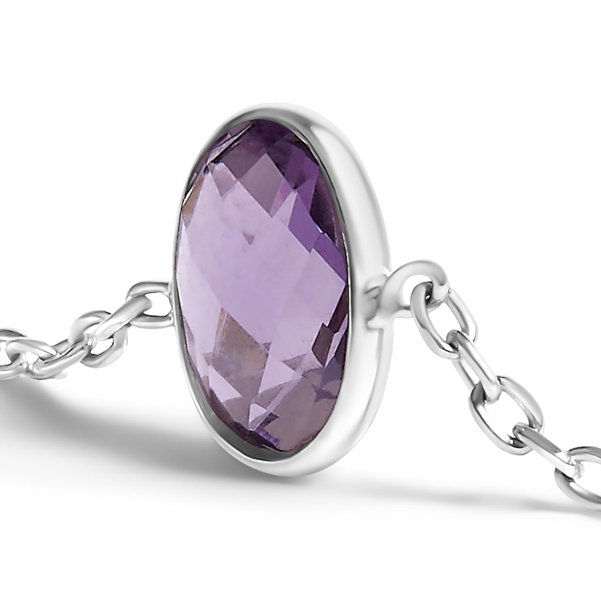 Calla Loop Amethyst Bolo Bracelet