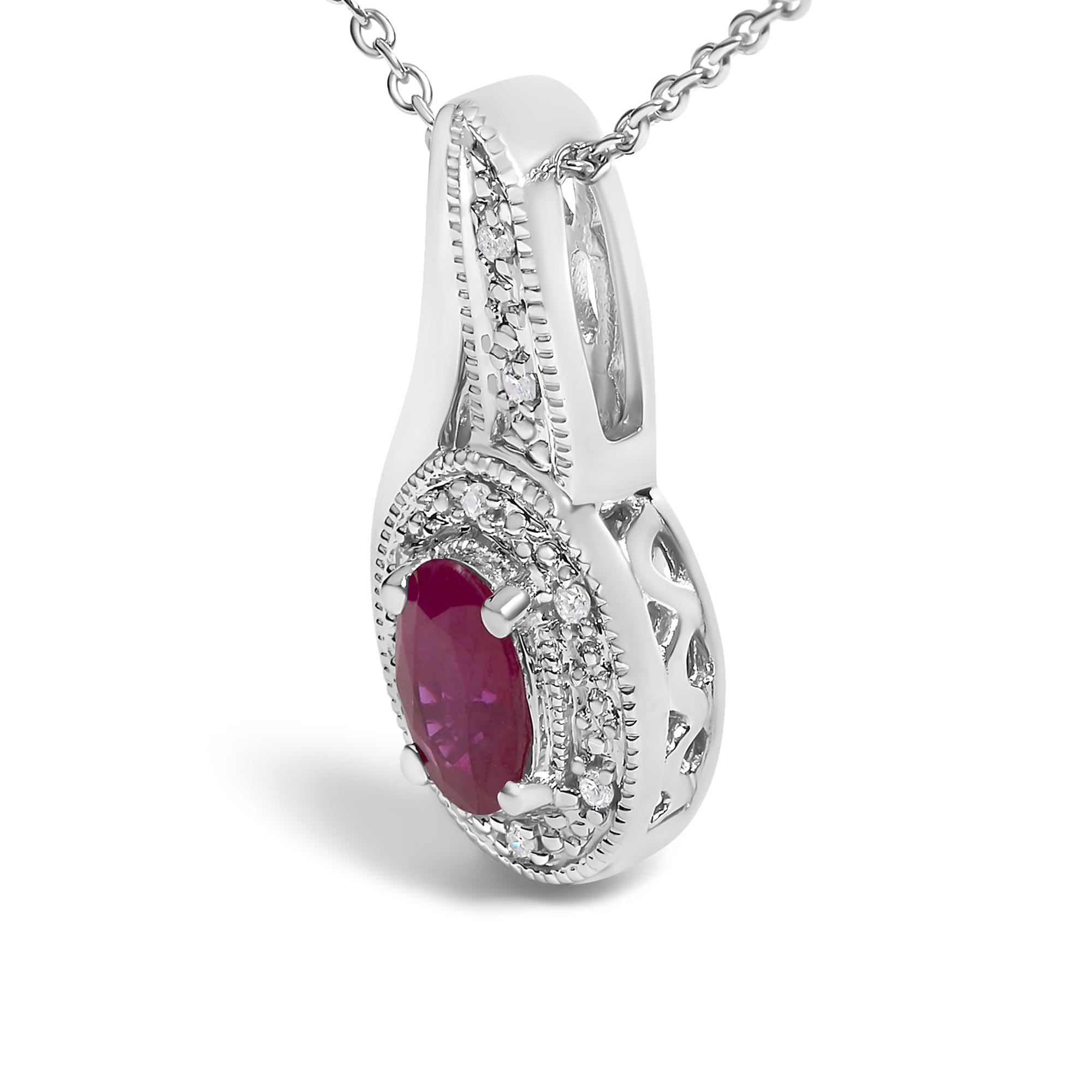 Coraline Milgrain Swirl Pendant Necklace
