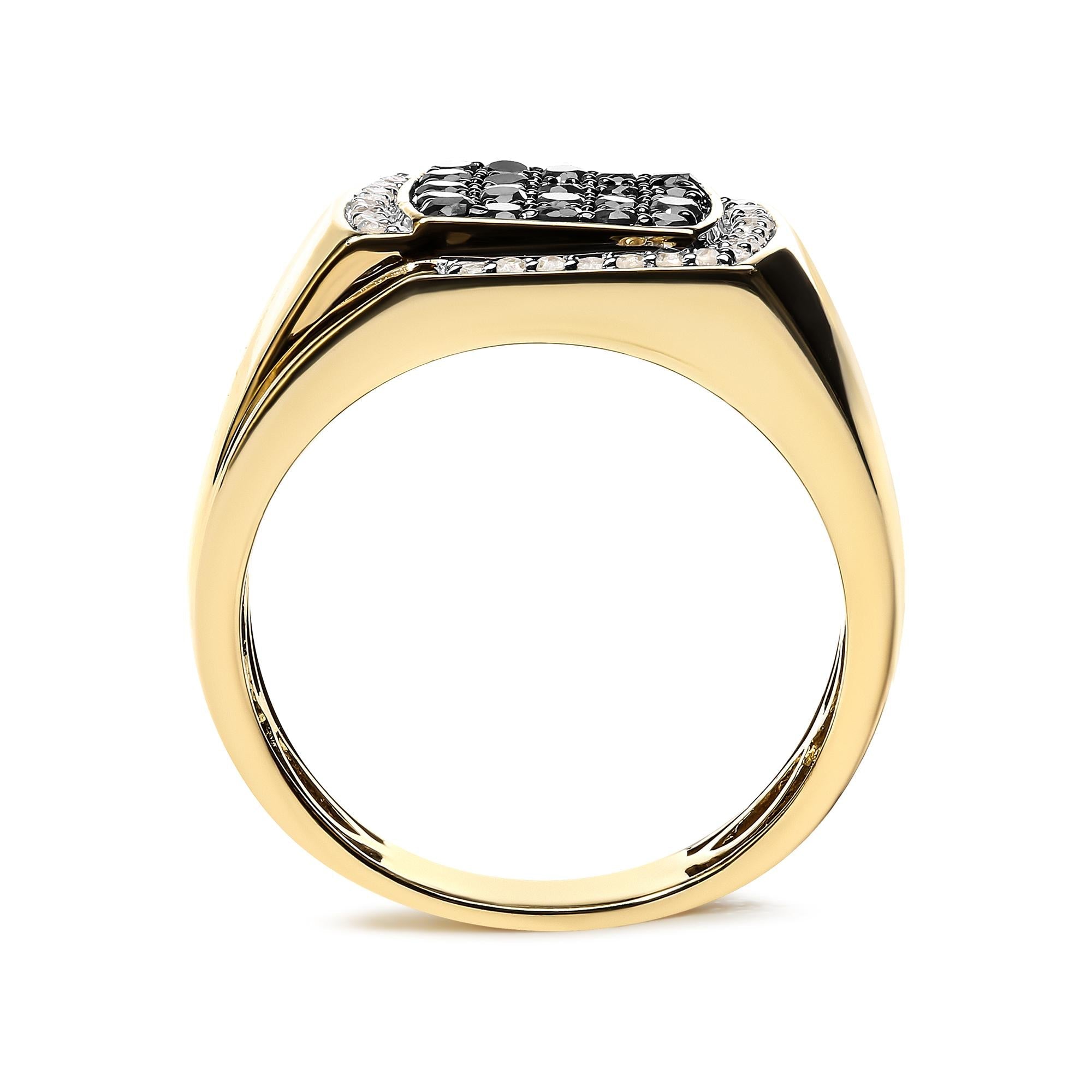 Zenith Men's Cushion Cluster Statement Ring