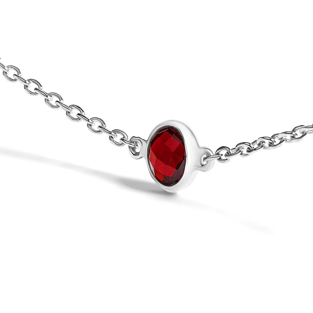 Calla Loop Garnet Bolo Bracelet