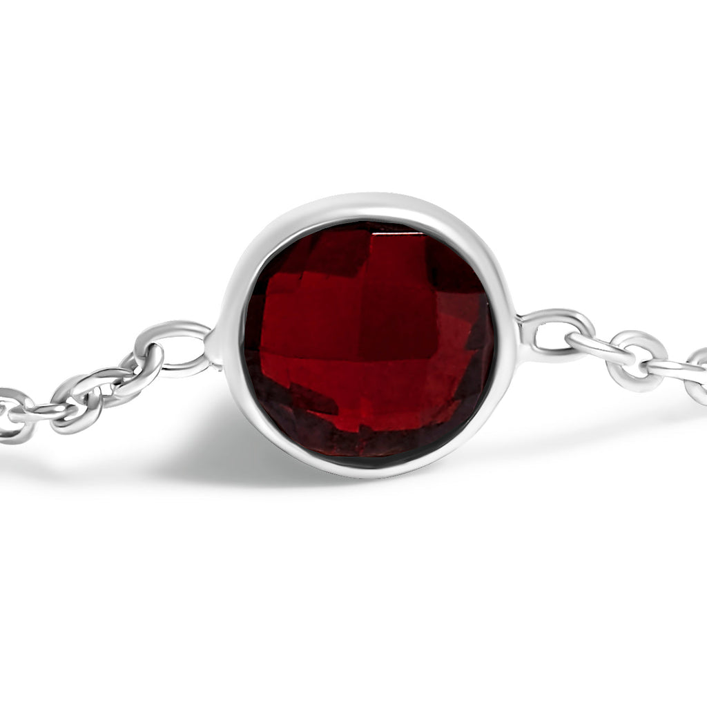 Calla Loop Garnet Bolo Bracelet
