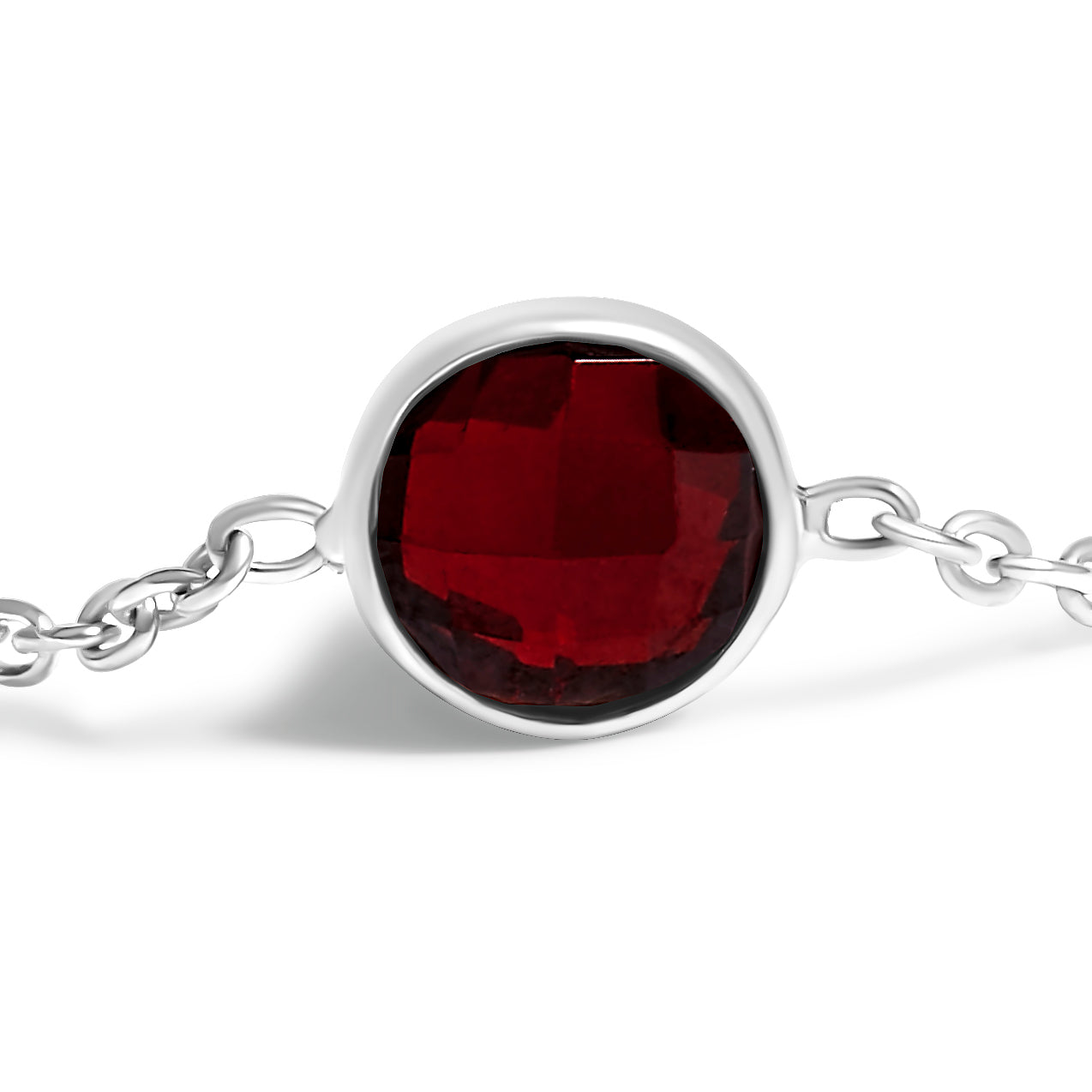 Calla Loop Garnet Bolo Bracelet