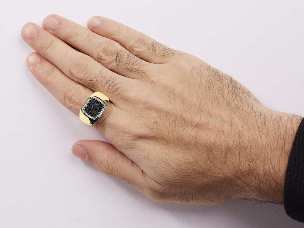 Zenith Men's Cushion Cluster Statement Ring