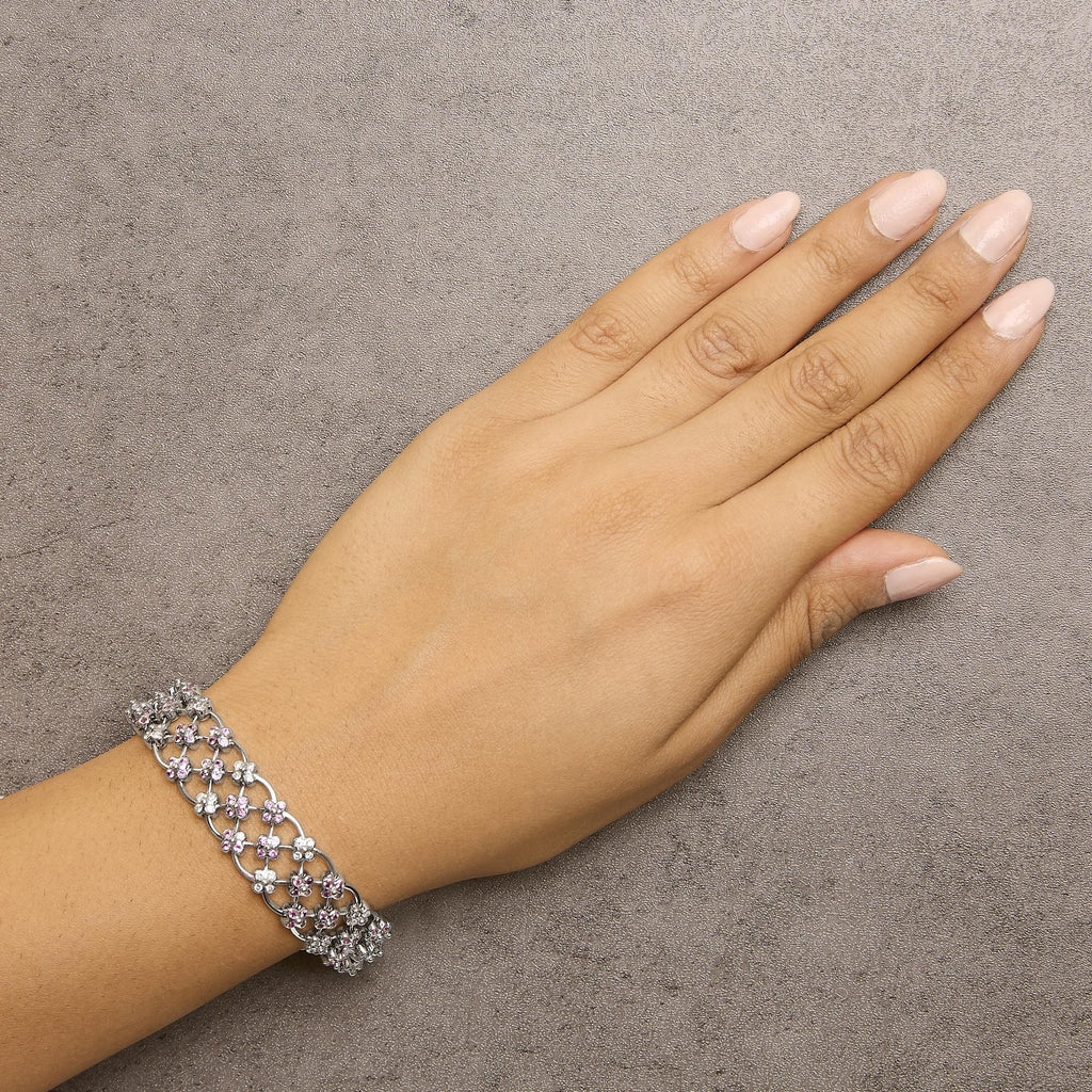 Charlotte Floral Lattice Link Bracelet