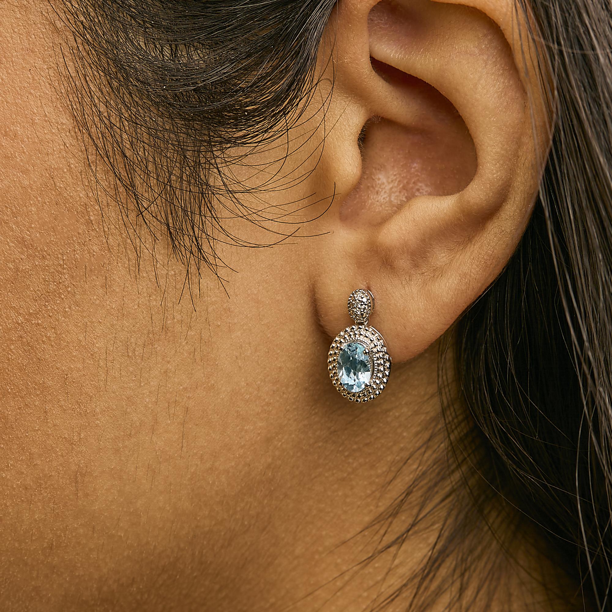 Cassiane Halo Drop Stud Earrings