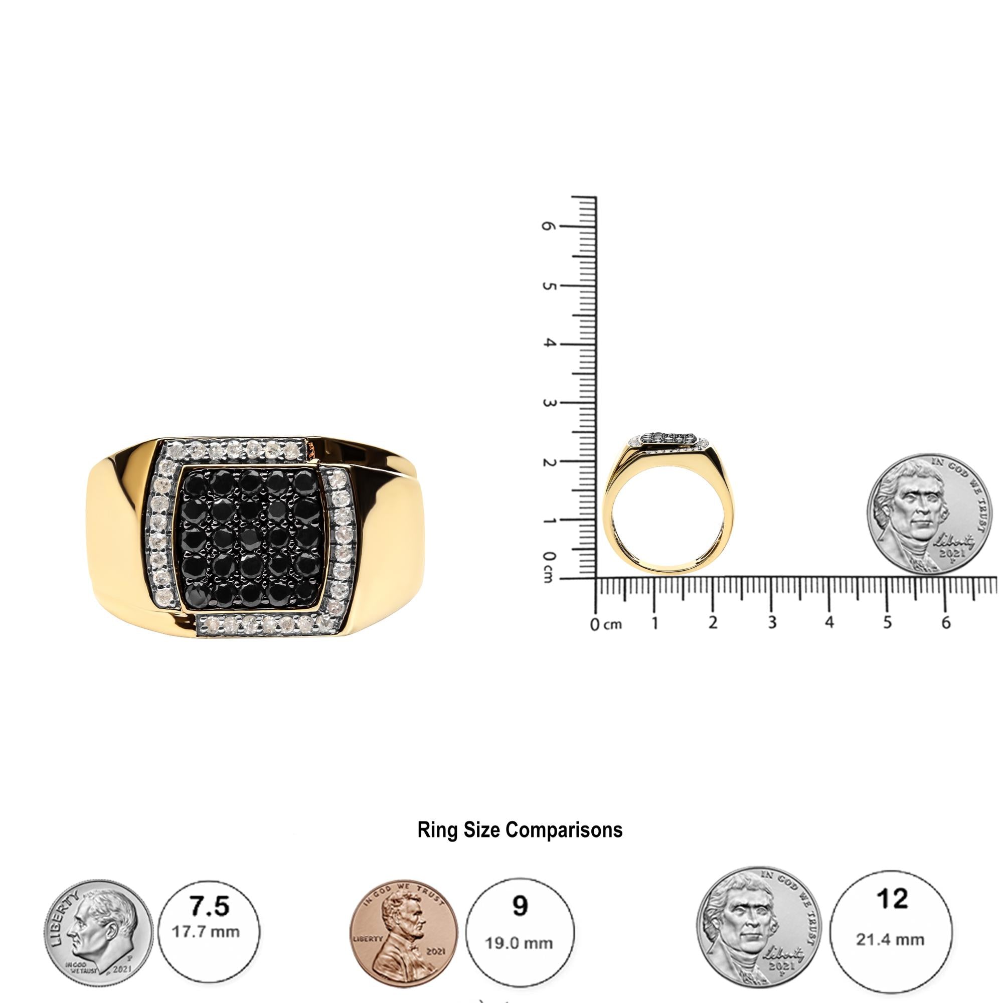 Zenith Men's Cushion Cluster Statement Ring