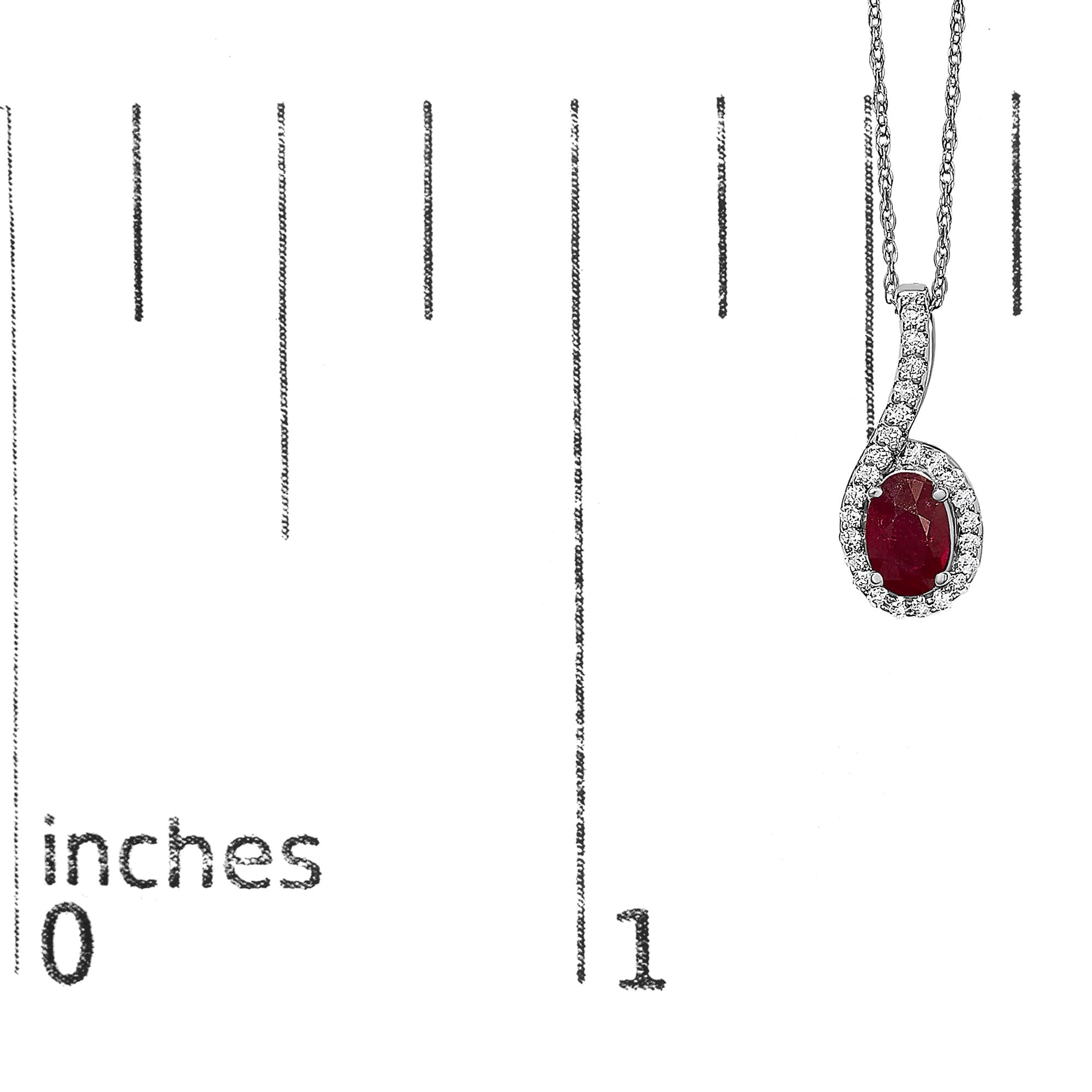 Carmine Teardrop Pendant Necklace