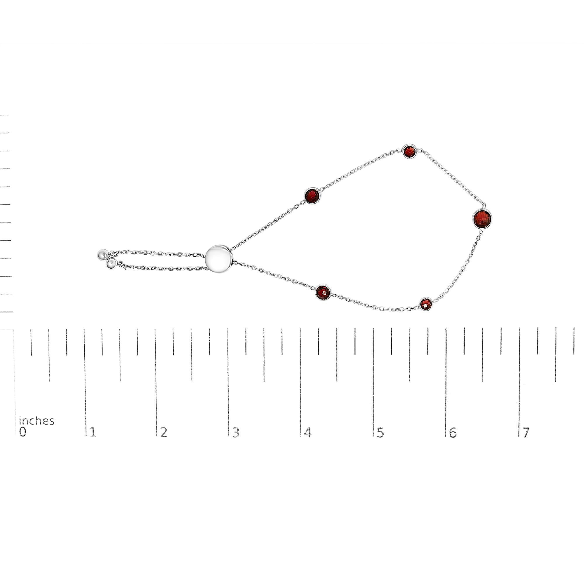 Calla Loop Garnet Bolo Bracelet