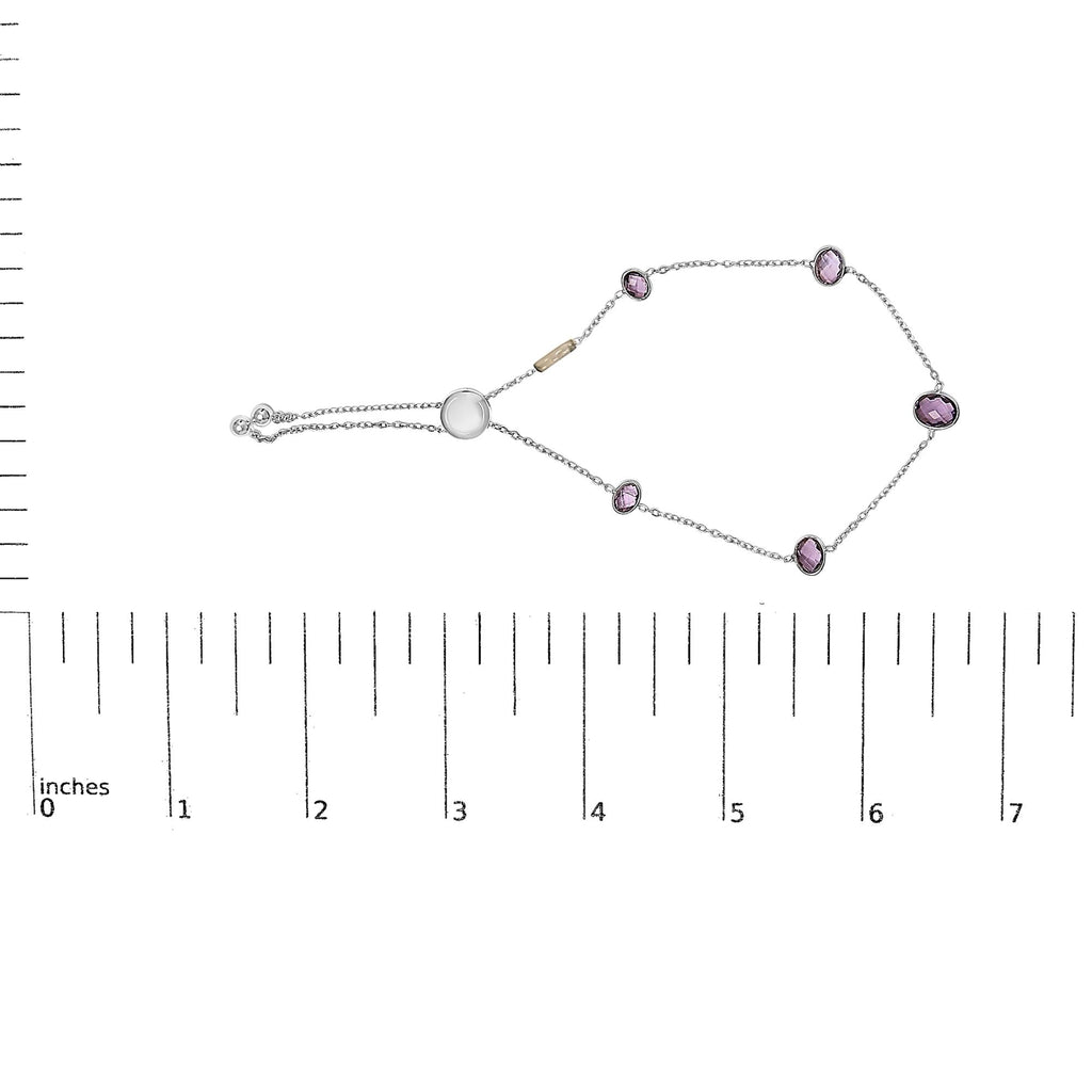 Calla Loop Amethyst Bolo Bracelet