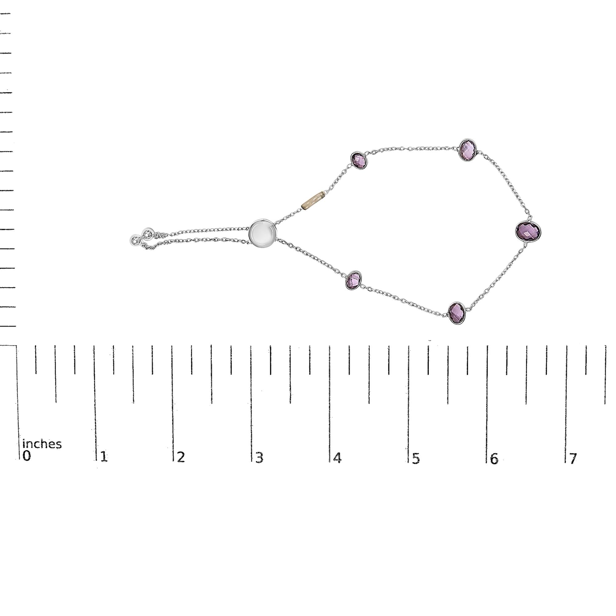 Calla Loop Amethyst Bolo Bracelet