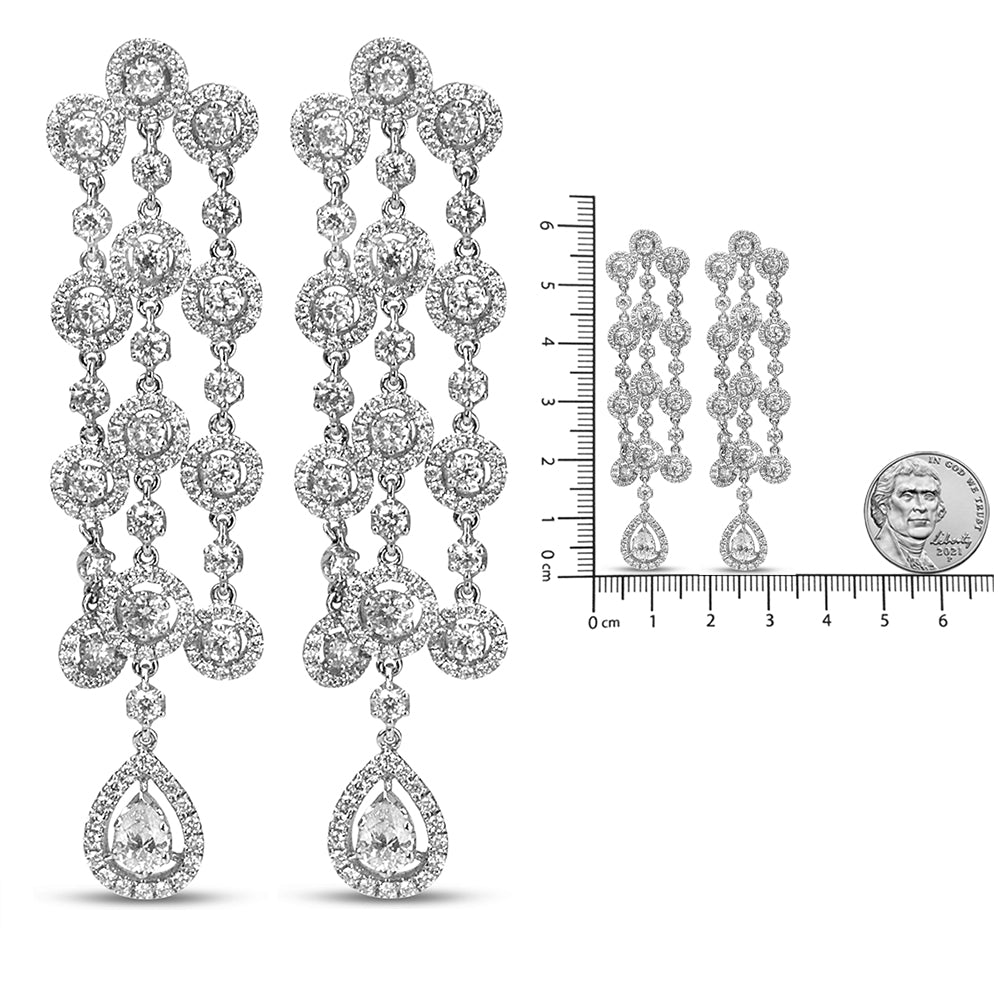 Josephine Double Teardrop Waterfall Dangle Earrings