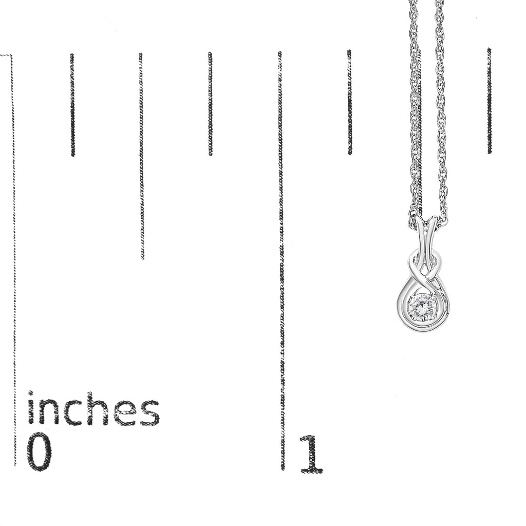 Love Knot Solitaire Pendant Necklace