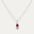 Carmine Teardrop Pendant Necklace