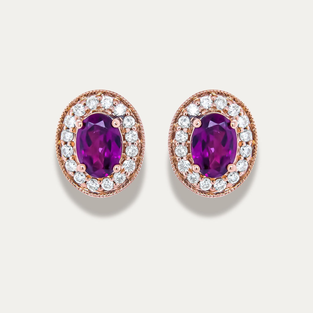 Cassia Halo Stud Earrings