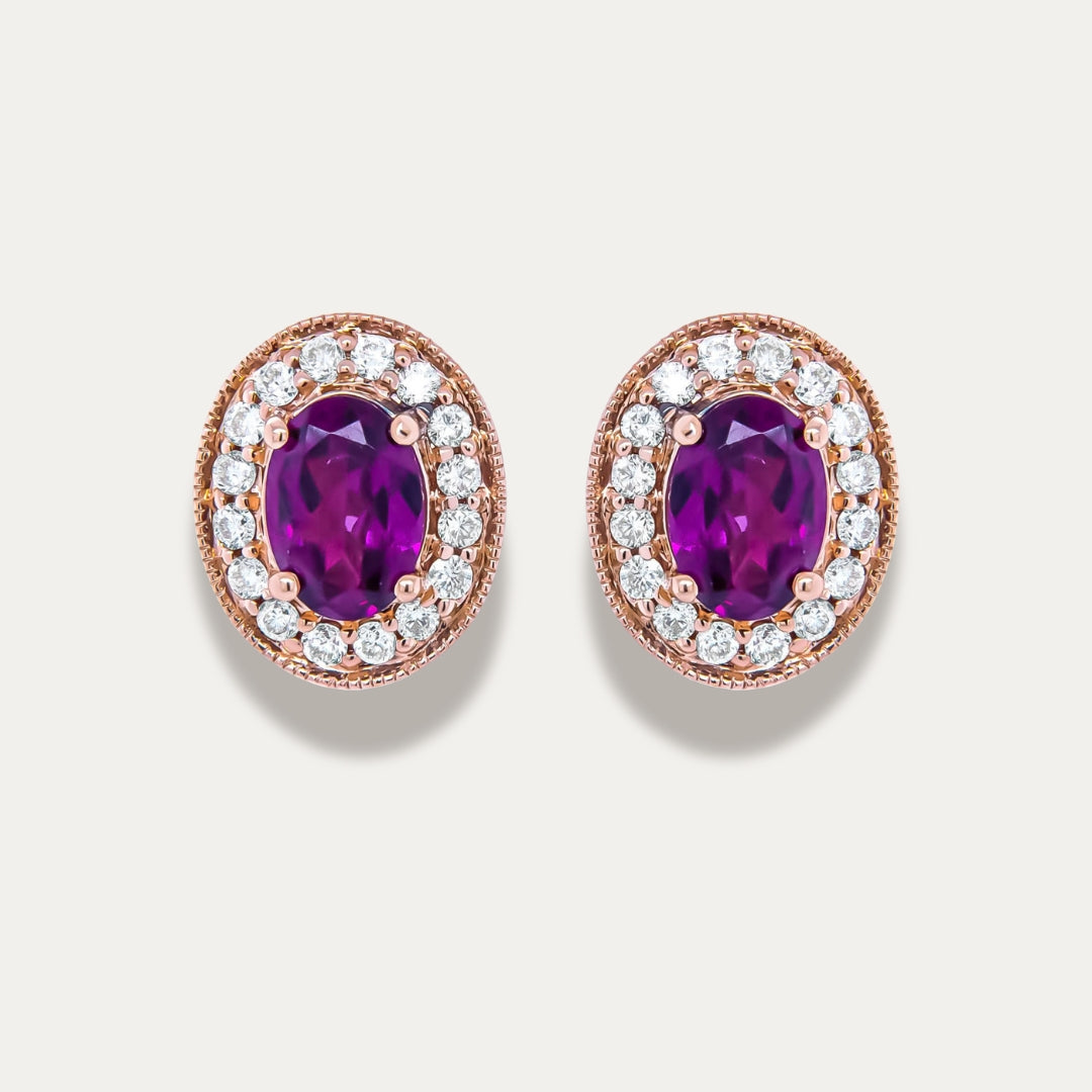 Cassia Halo Stud Earrings