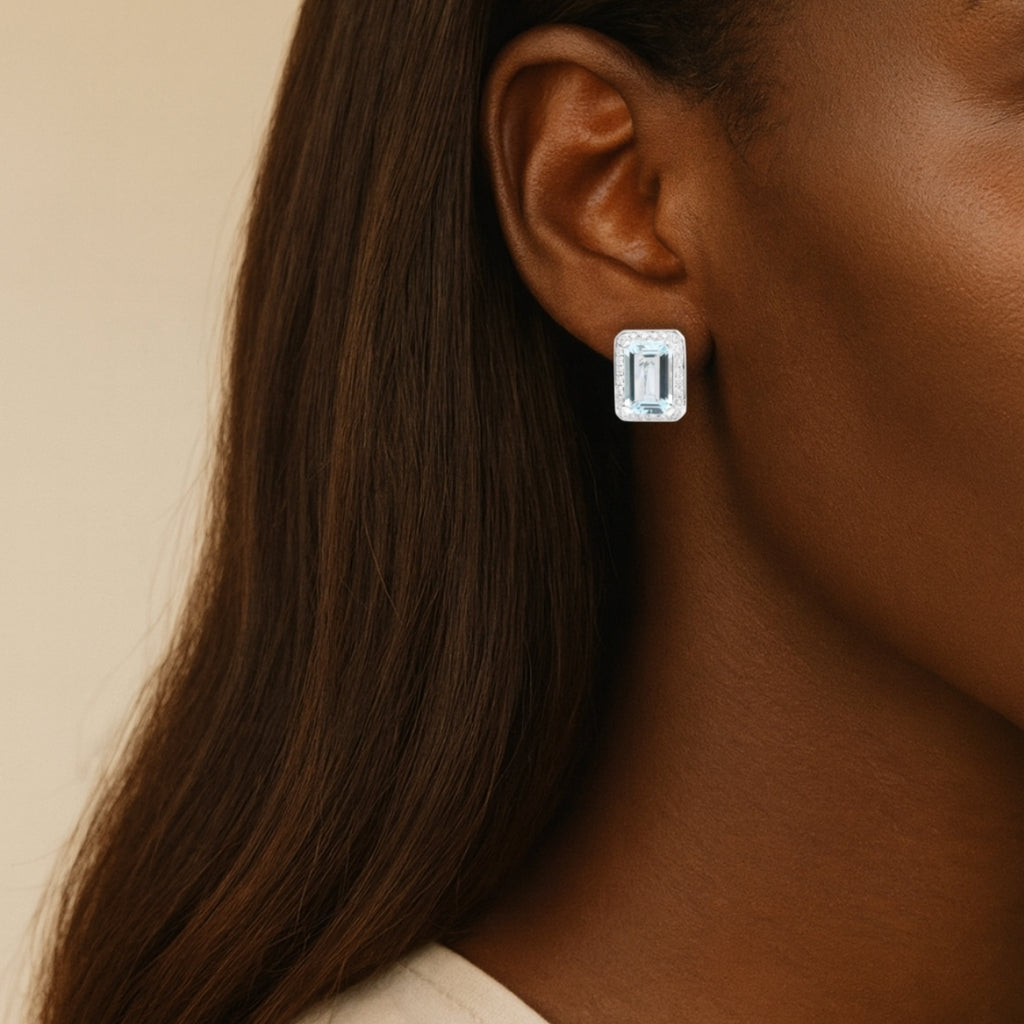Celine Halo Omega Stud Earrings