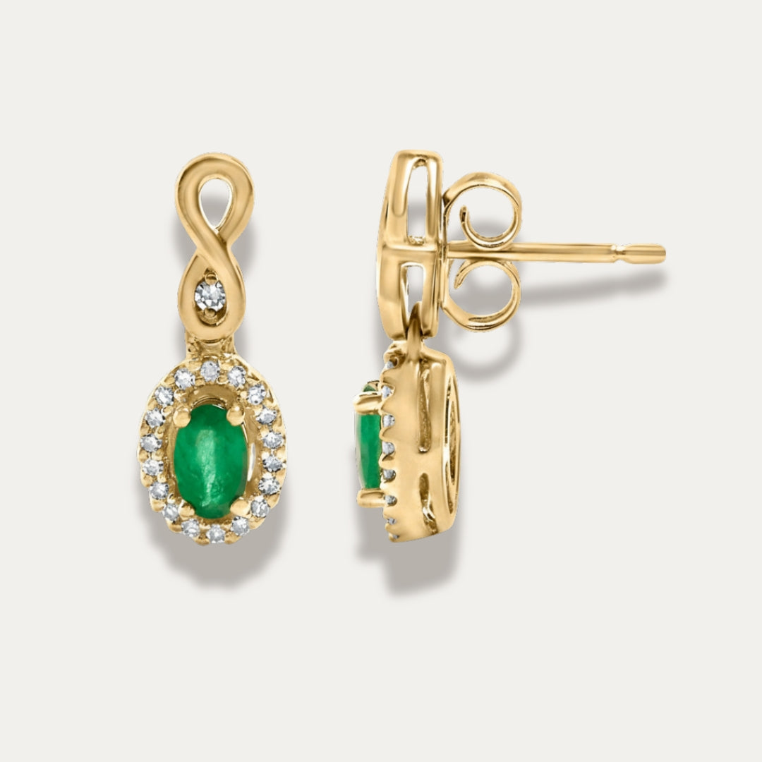Eleonor Emerald Dangle Earrings