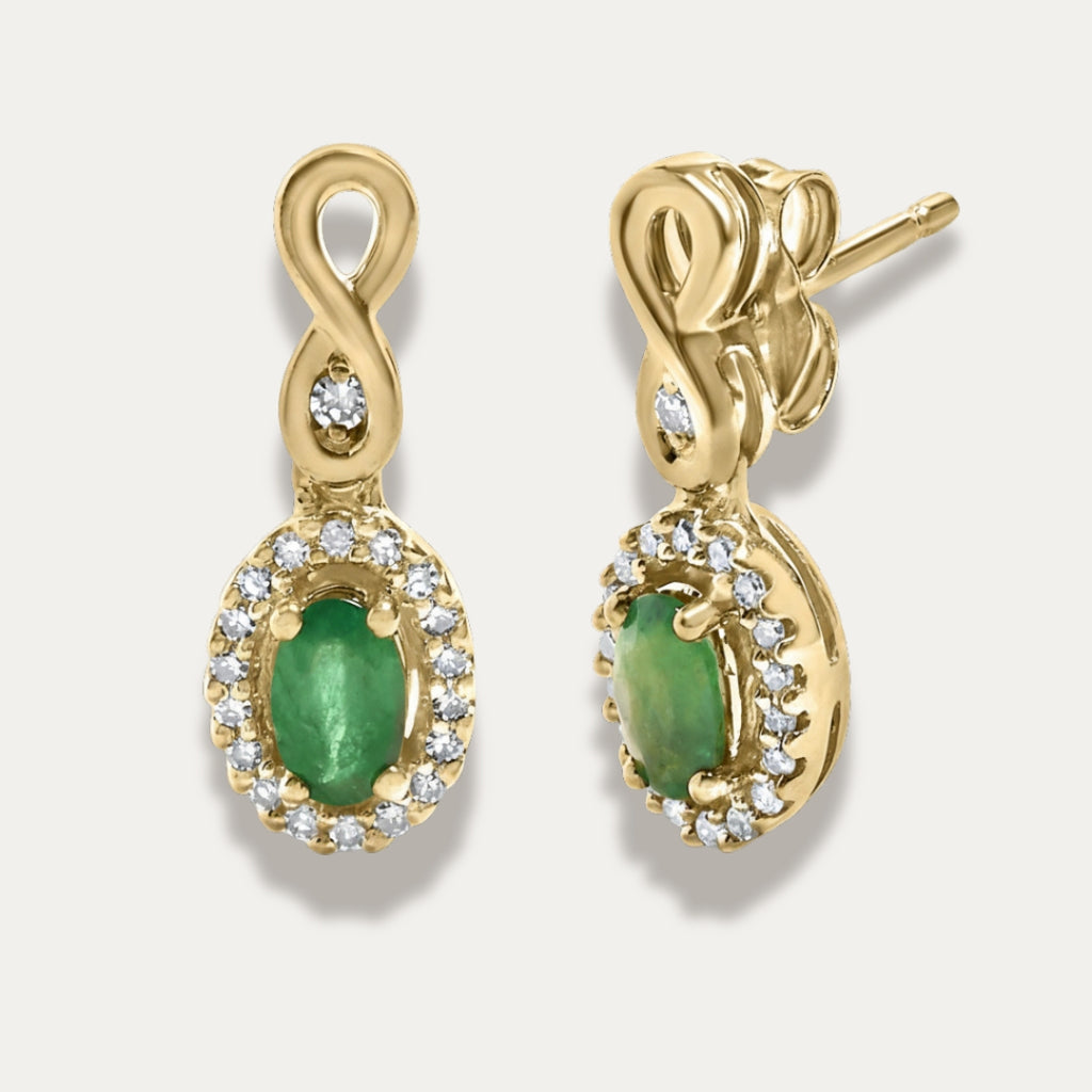 Eleonor Emerald Dangle Earrings