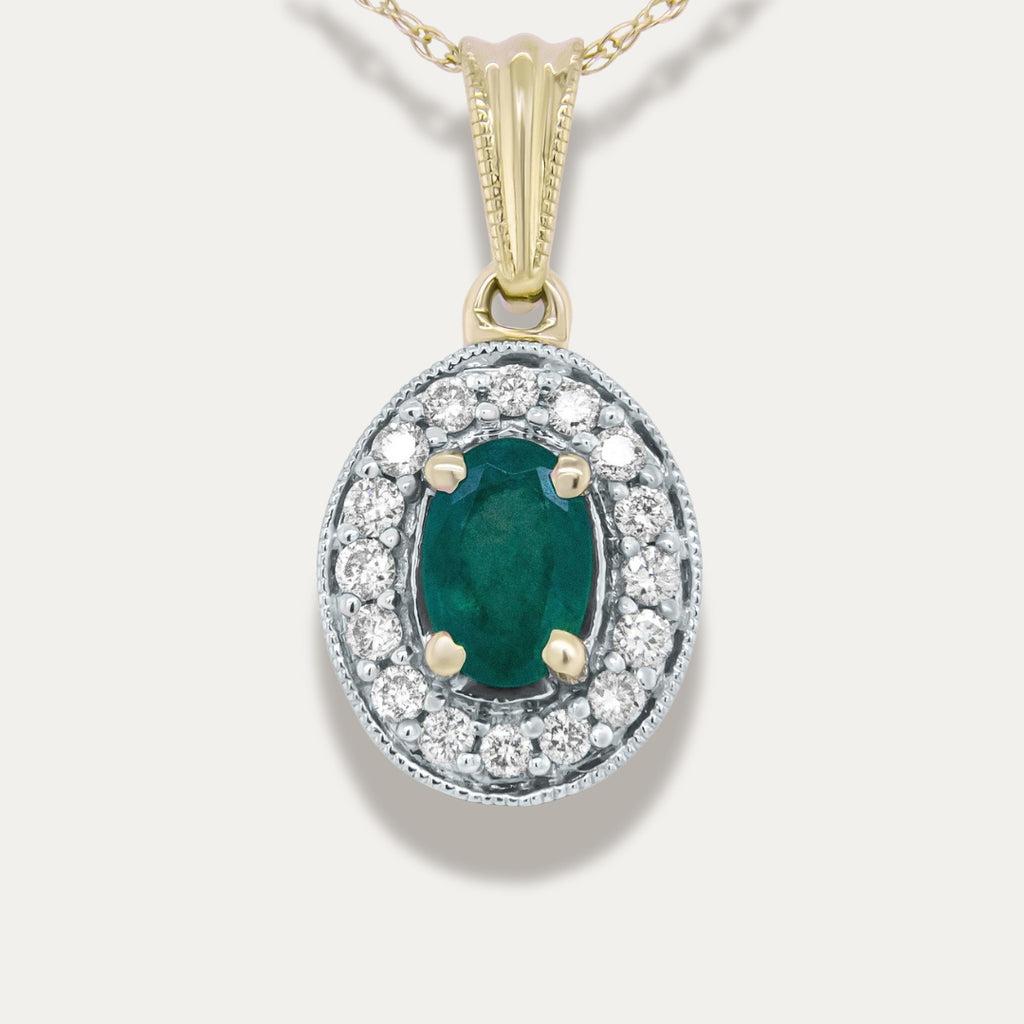 Jacqueline Halo Pendant Necklace