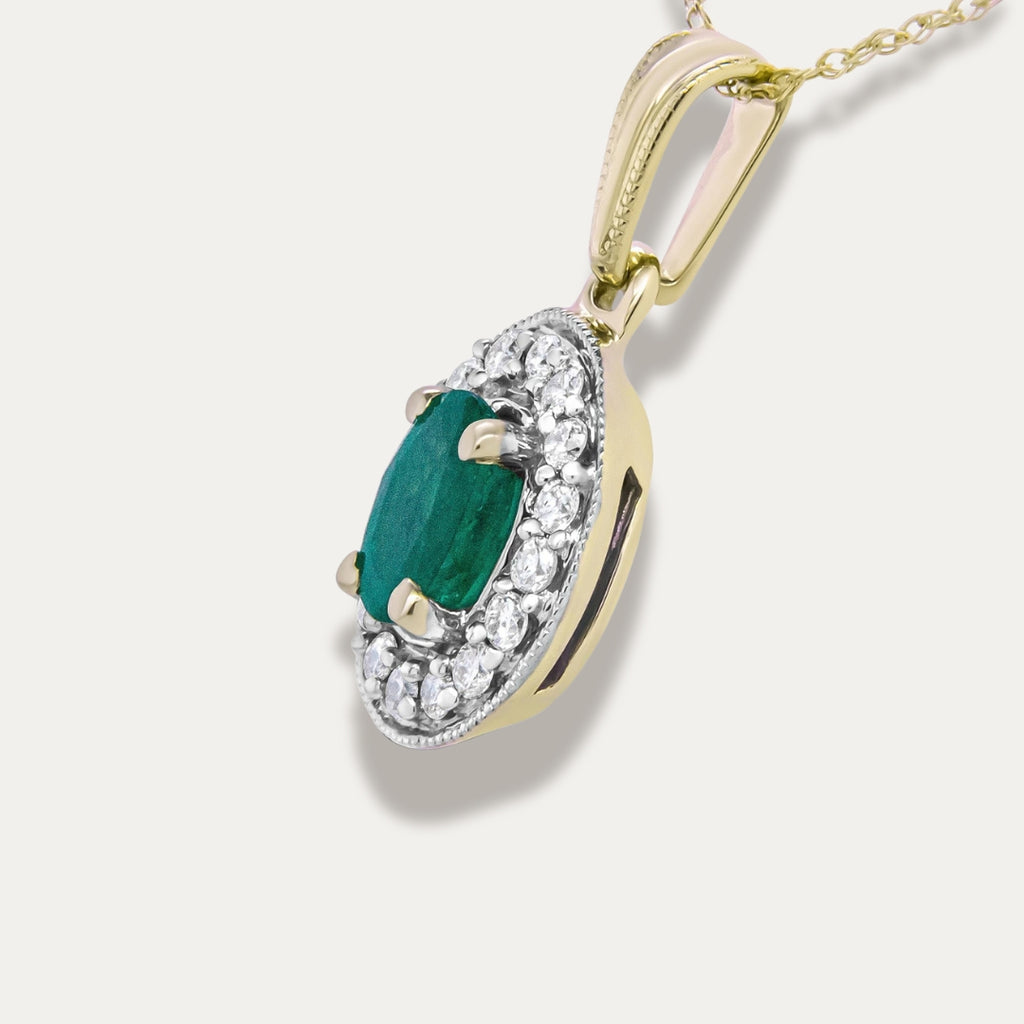 Jacqueline Halo Pendant Necklace