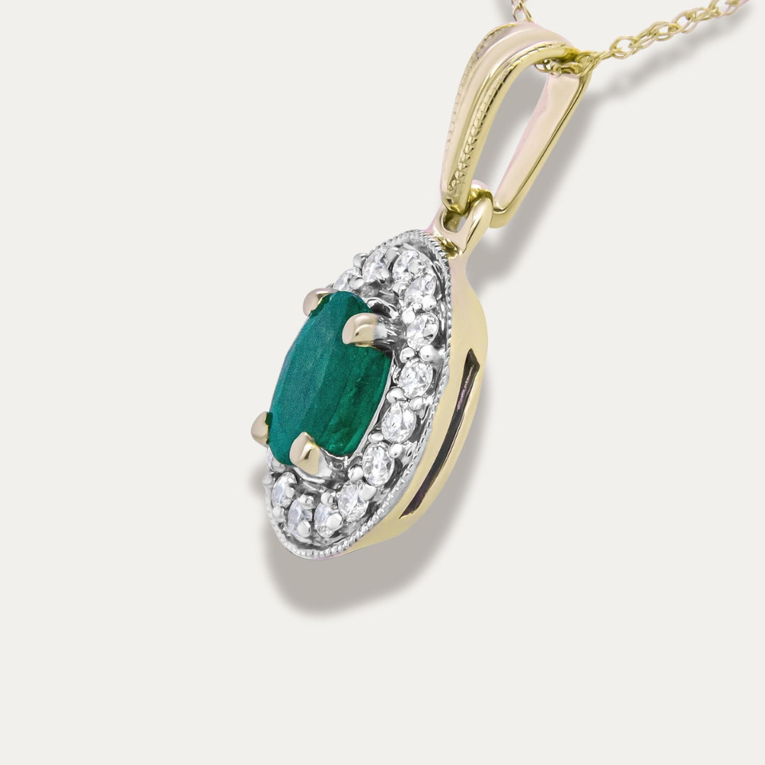 Jacqueline Halo Pendant Necklace