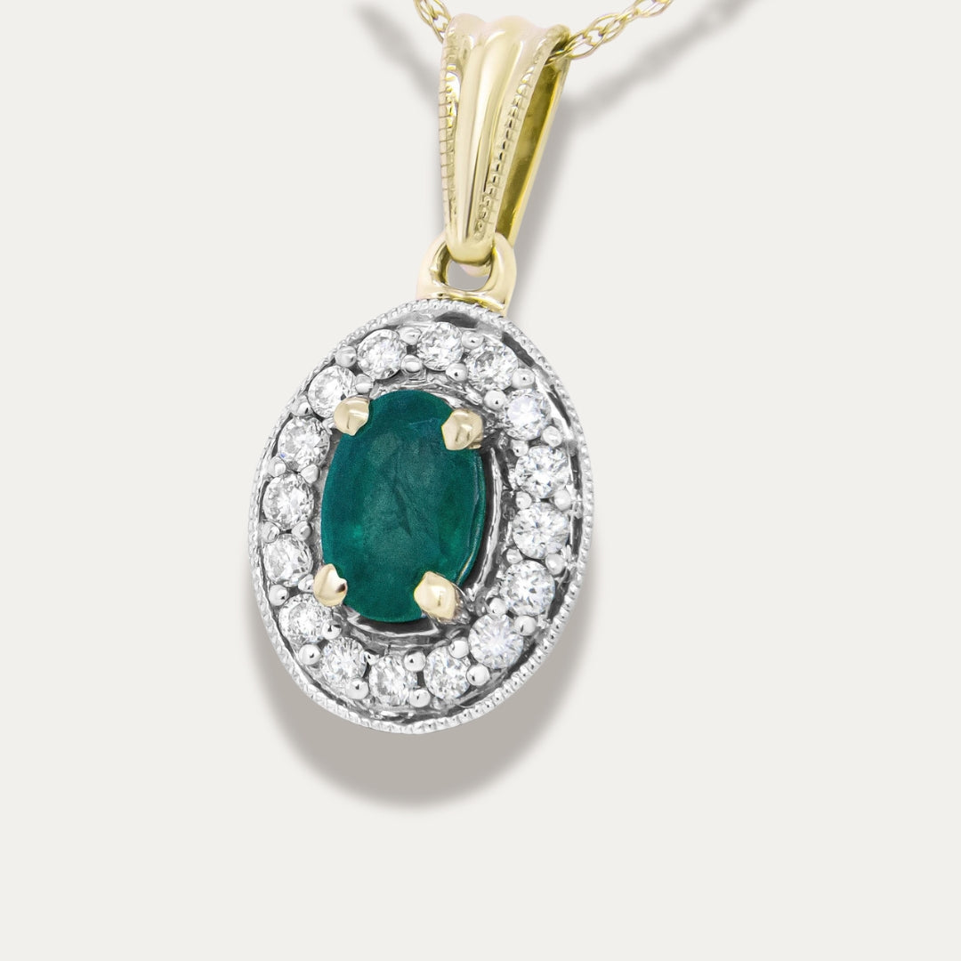 Jacqueline Halo Pendant Necklace