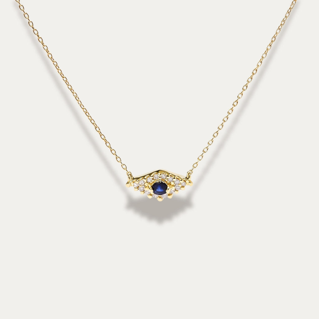 Orus Blue Sapphire Pendant Necklace