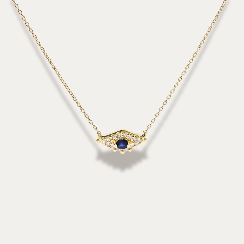 Orus Blue Sapphire Pendant Necklace