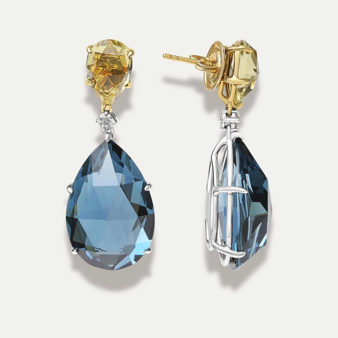 Theoba Pear Cut Dangle Earrings